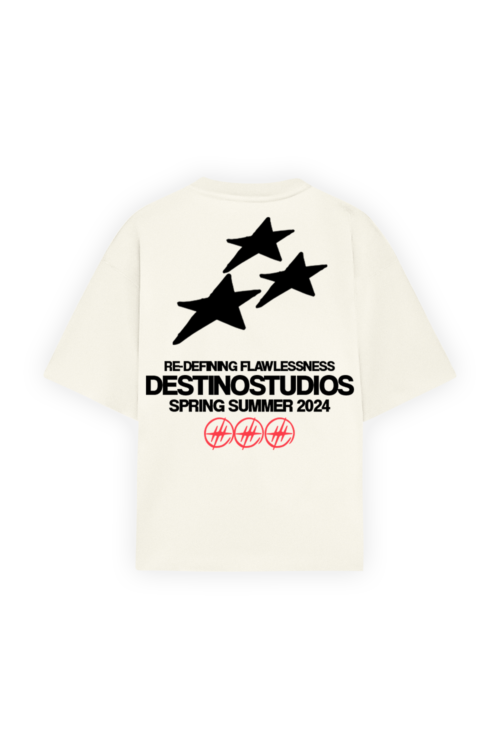 Triple Star Tee Ivory
