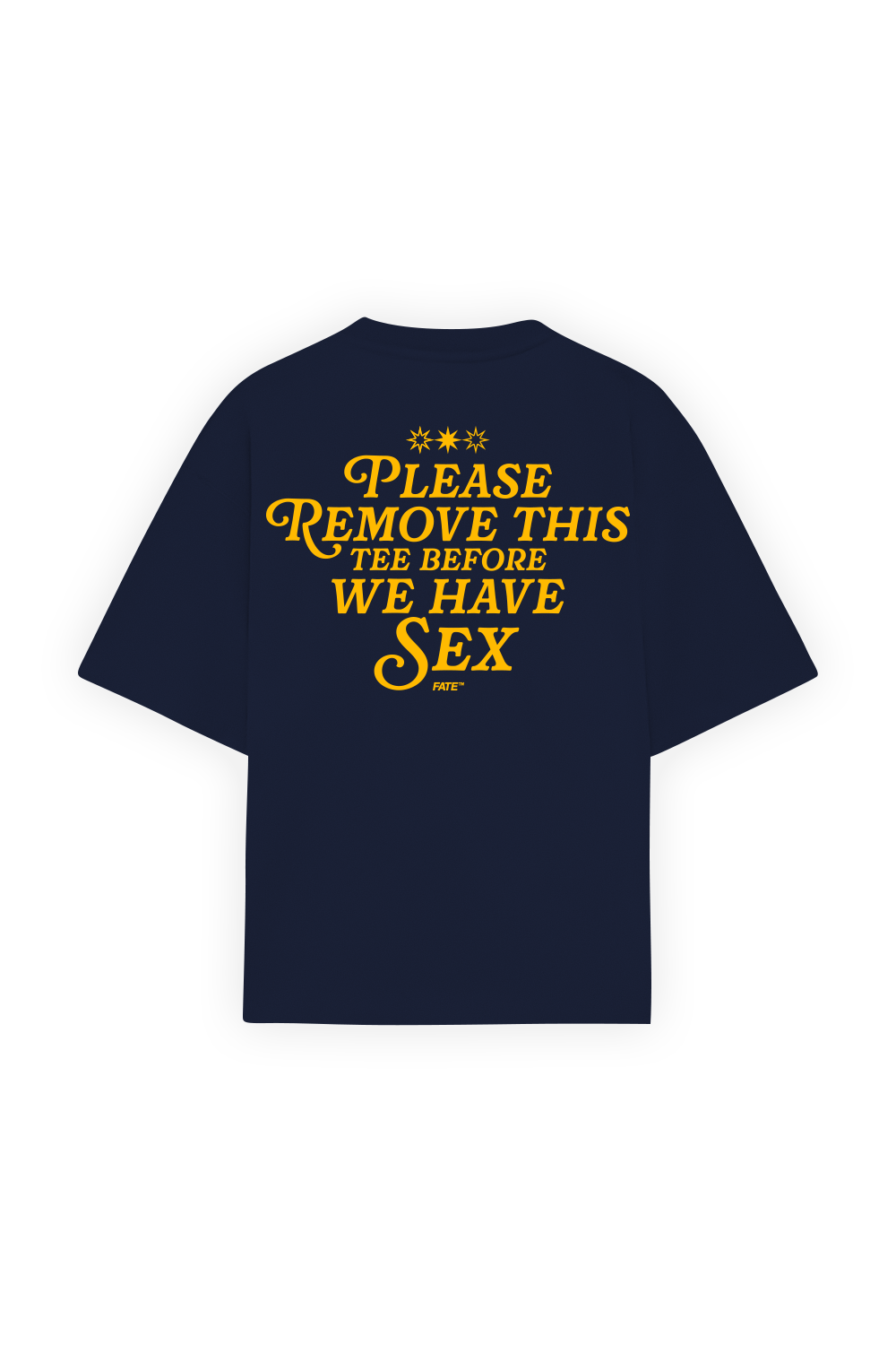 Please Remove Tee Navy Blue