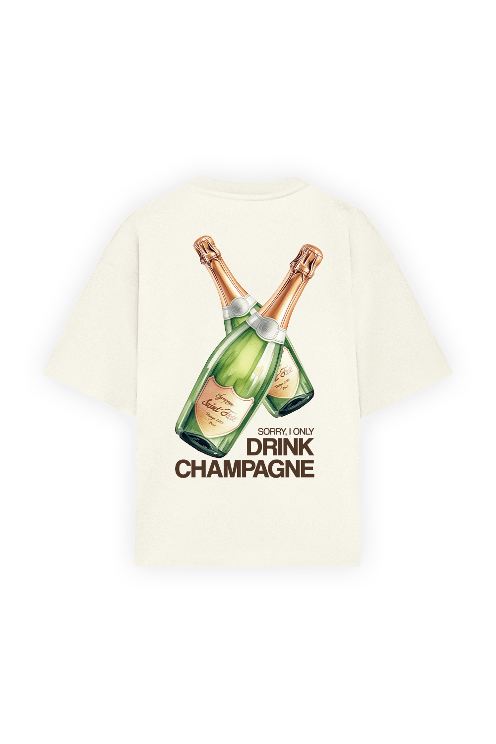 Drink Champagne Tee Ivory