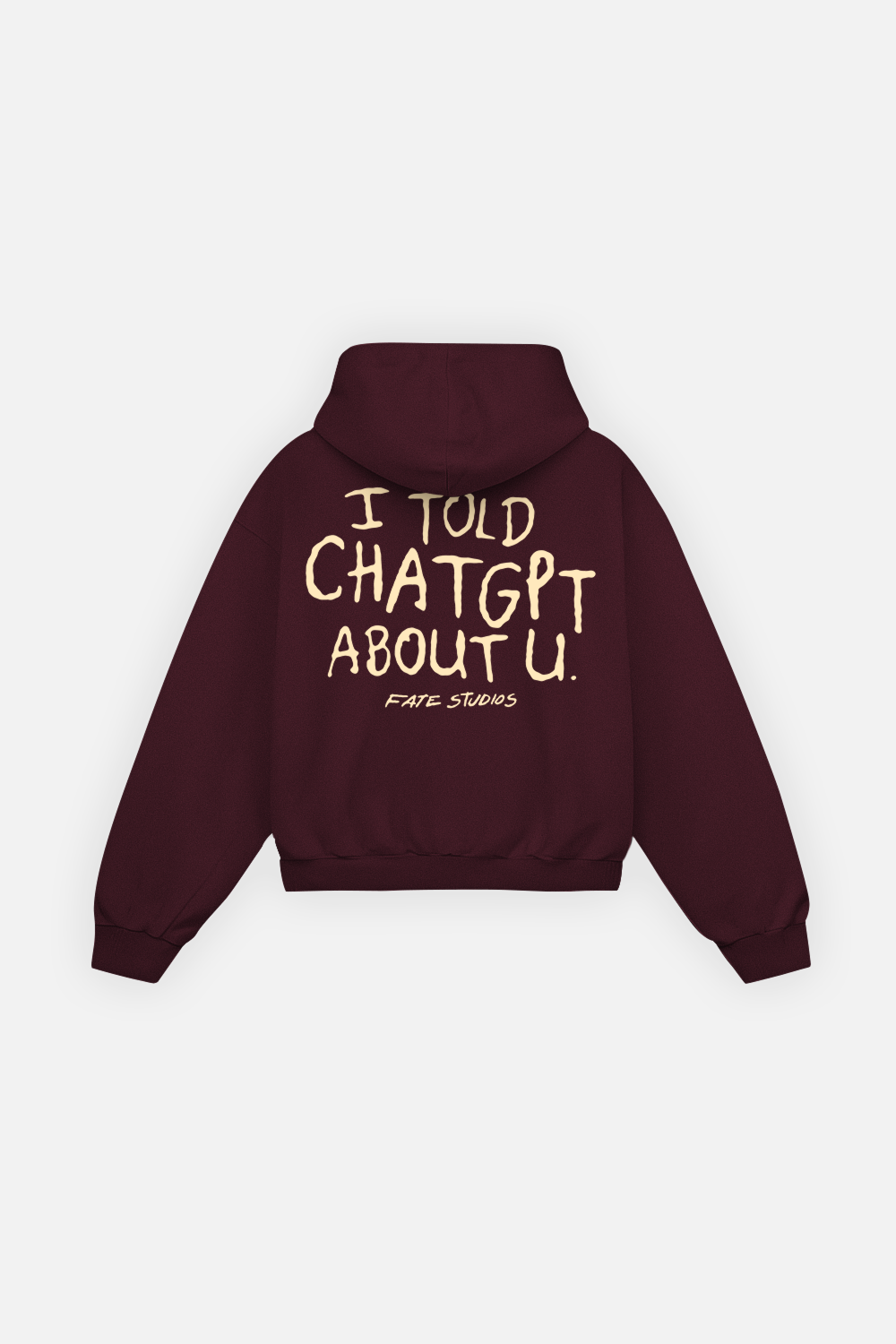 I Told Chat Hoodie Burgundy