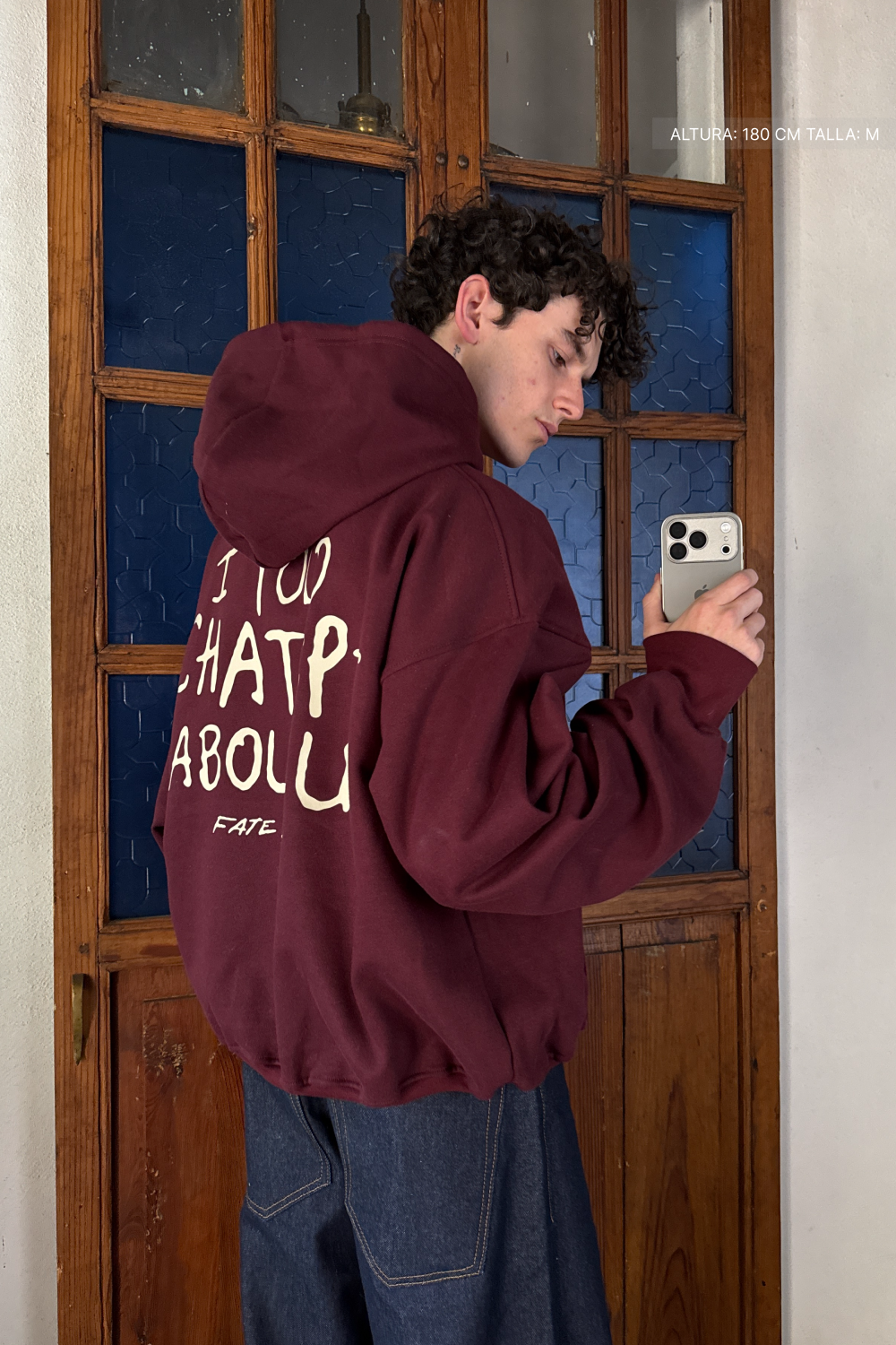 I Told Chat Hoodie Burgundy