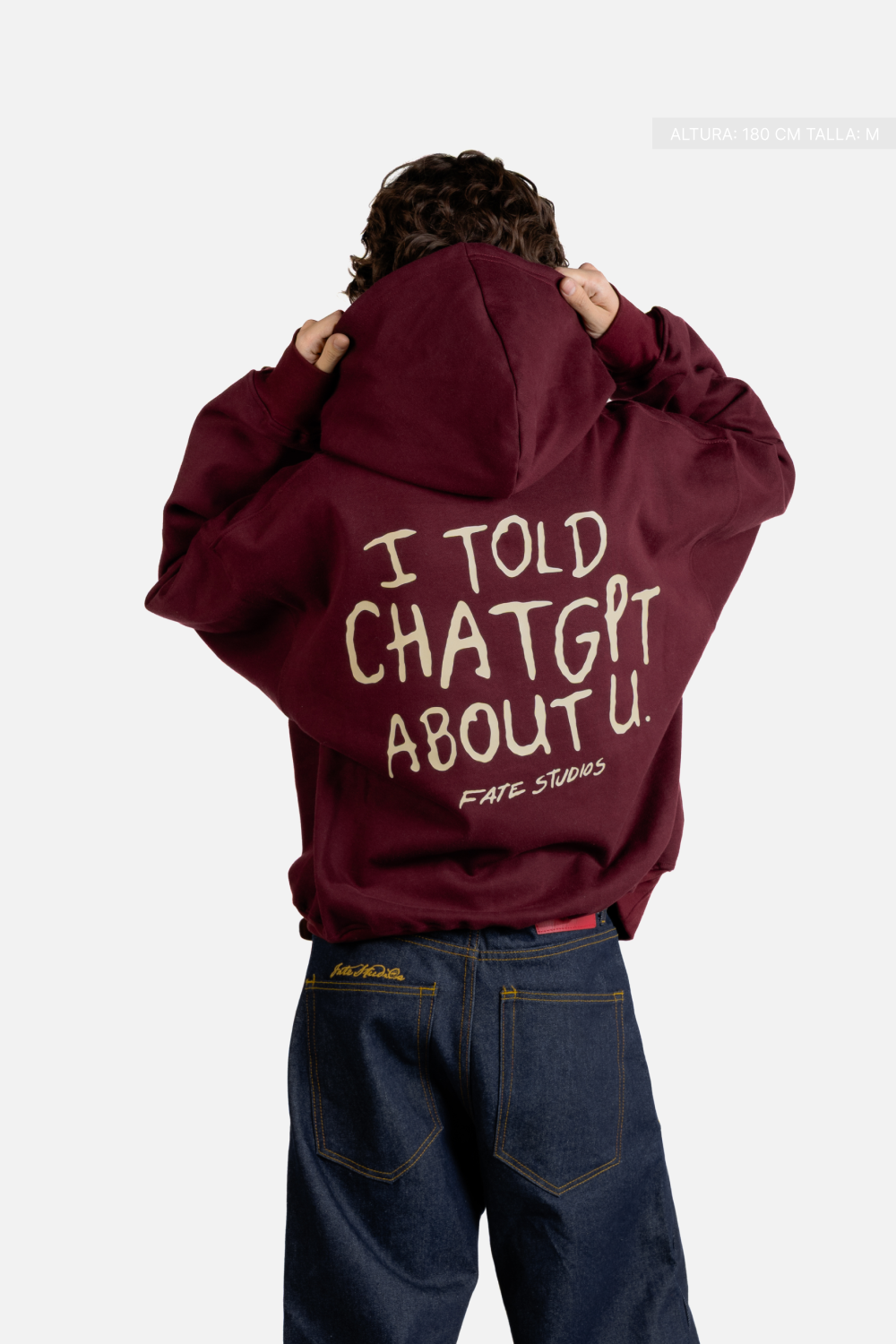 I Told Chat Hoodie Burgundy