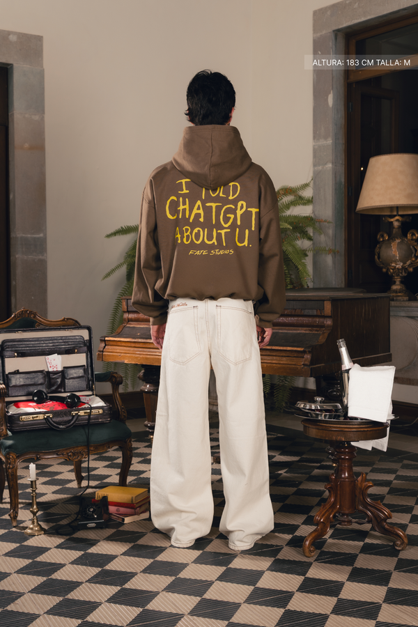 I Told Chat Hoodie Mocha Brown