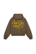 I Told Chat Hoodie Mocha Brown