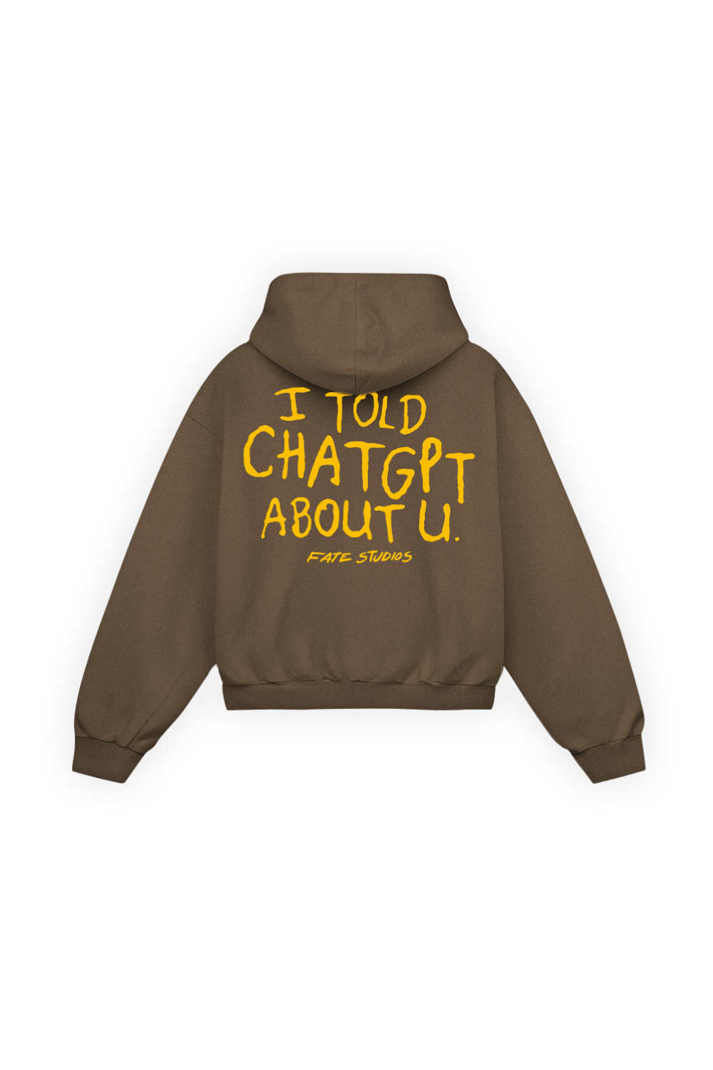 I Told Chat Hoodie Mocha Brown