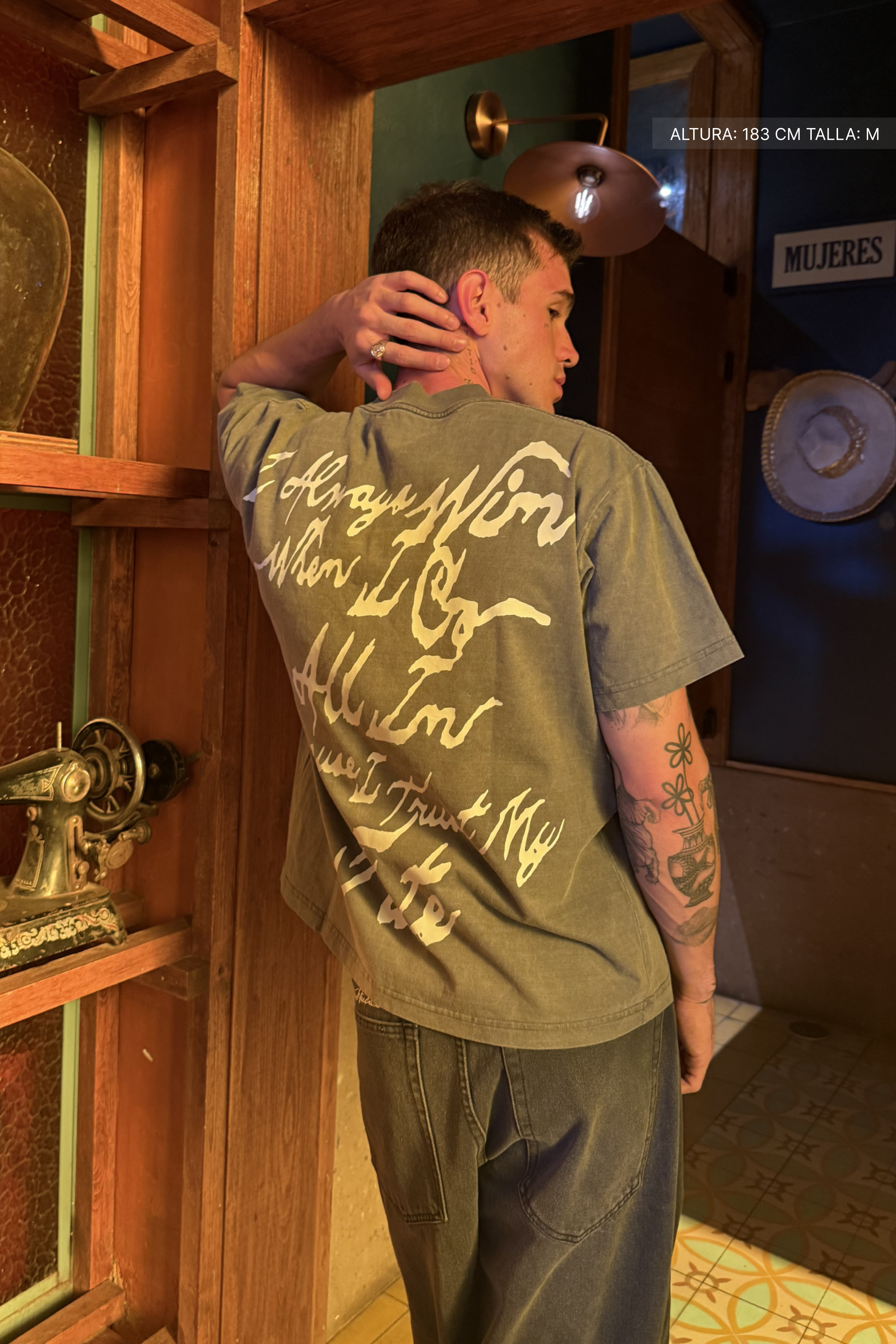 I always Win Tee Washed Grey