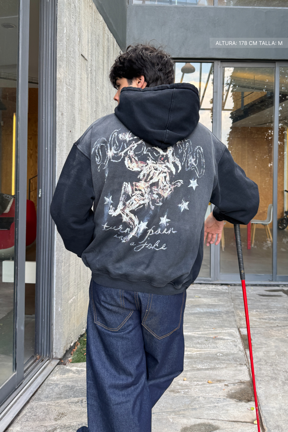 Joker Hoodie Faded Black v2