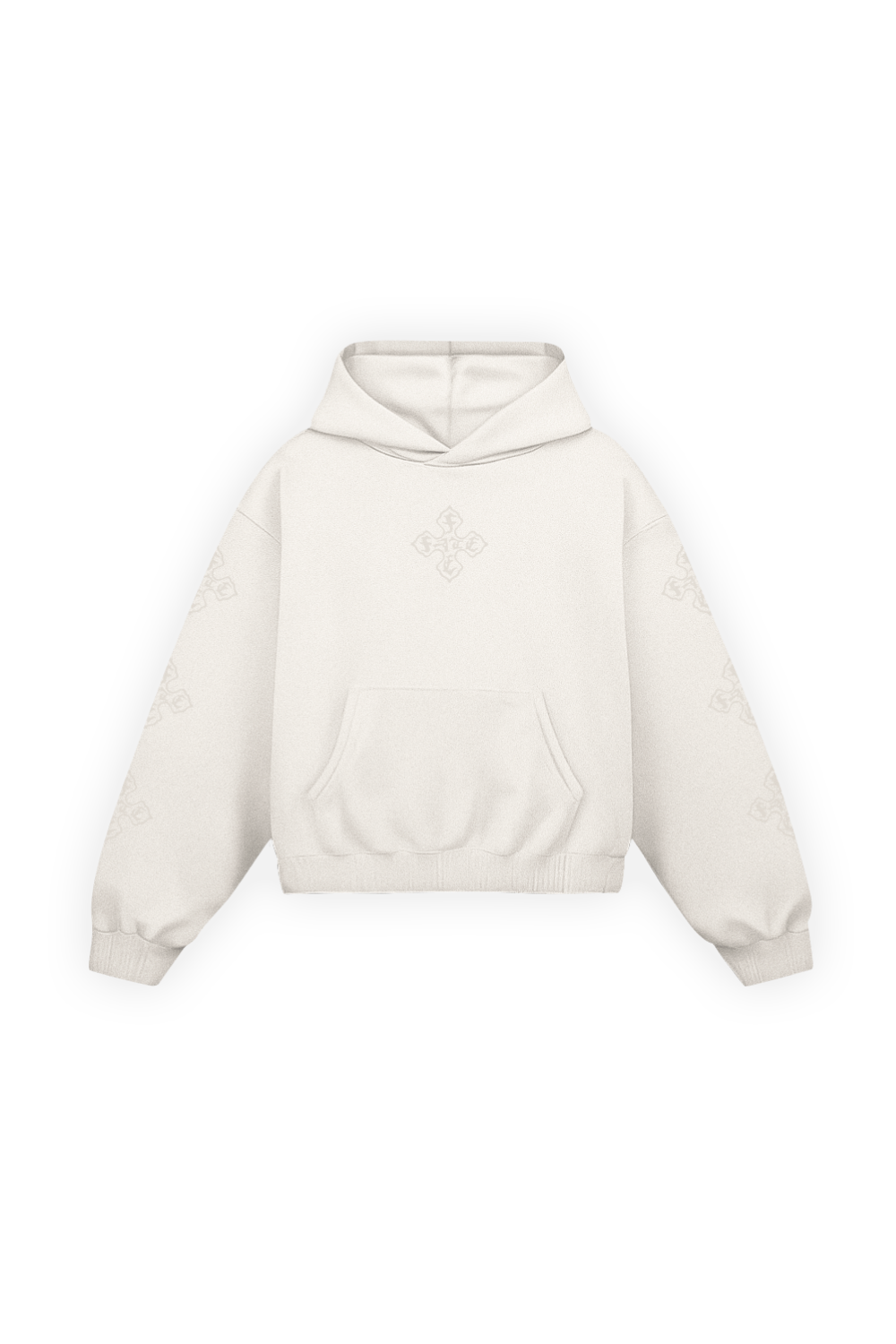 Cross Of Fate Light Hoodie Ivory