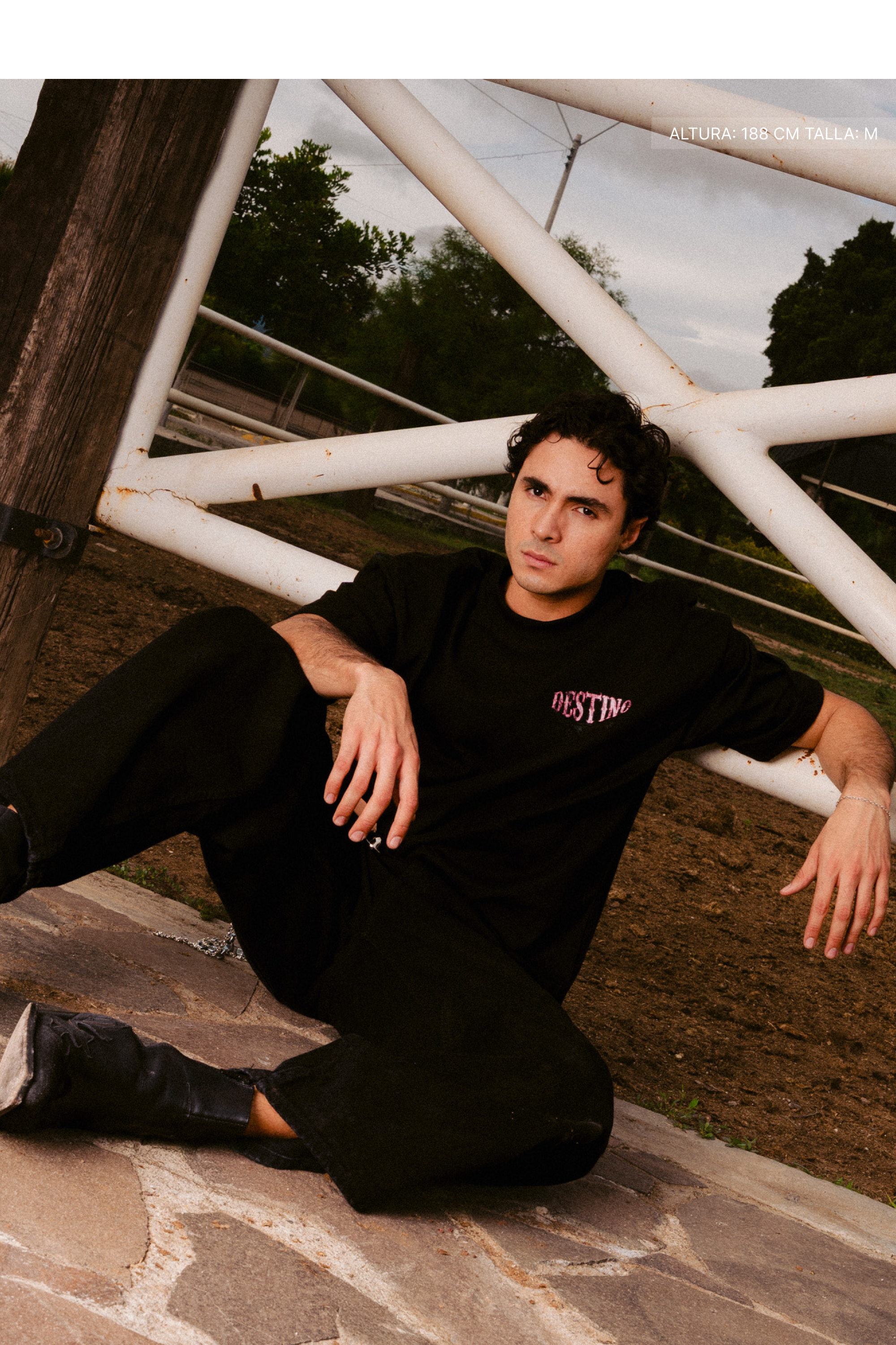 Long Horns Tee Black