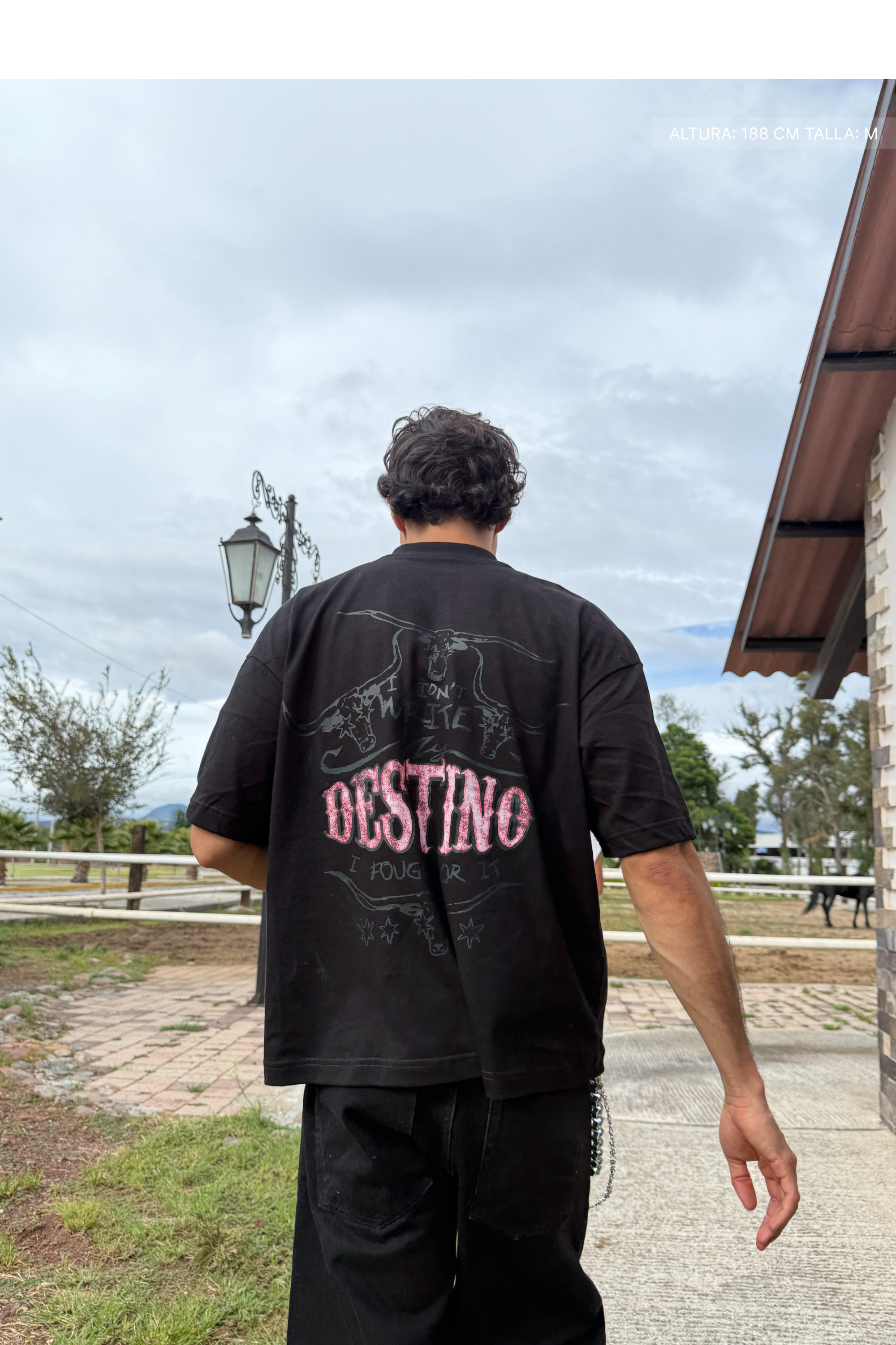 Long Horns Tee Black