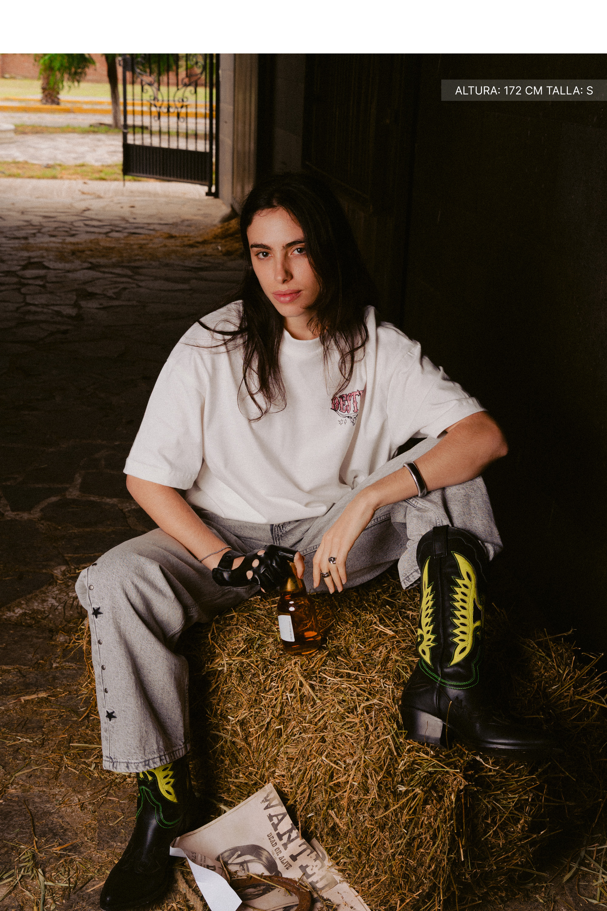 Long Horns Tee Ivory