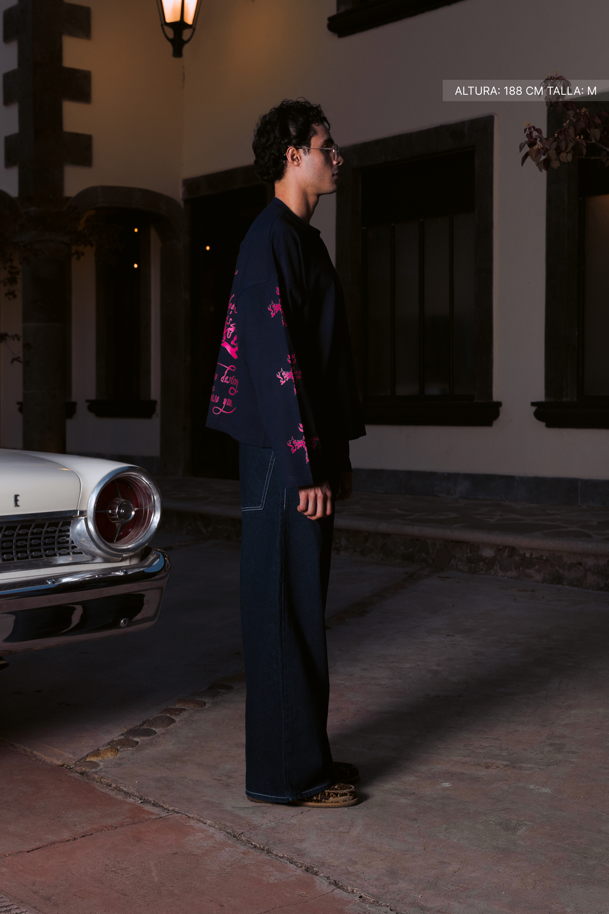 Letter Cross Longsleeve Navy Blue