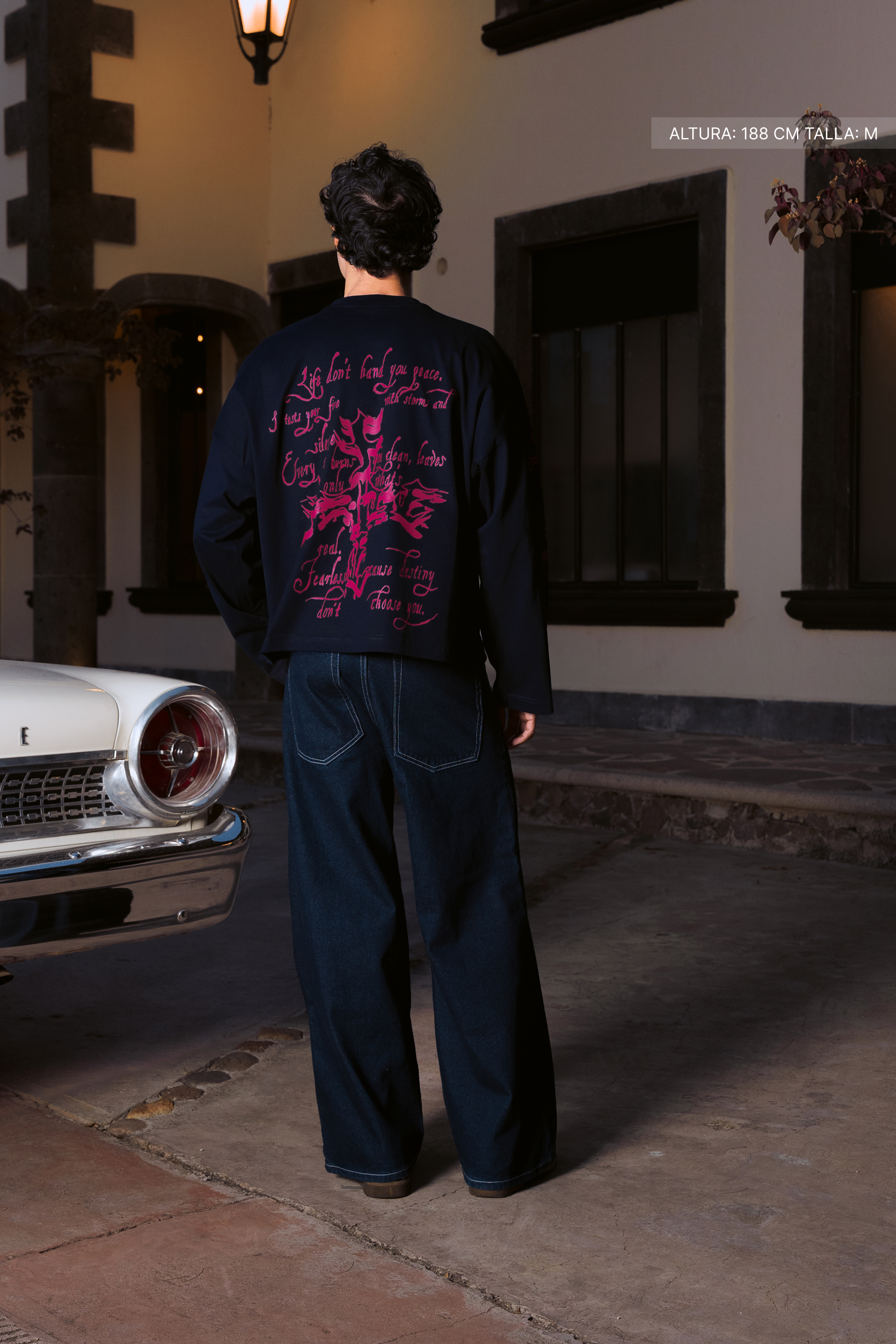 Letter Cross Longsleeve Navy Blue