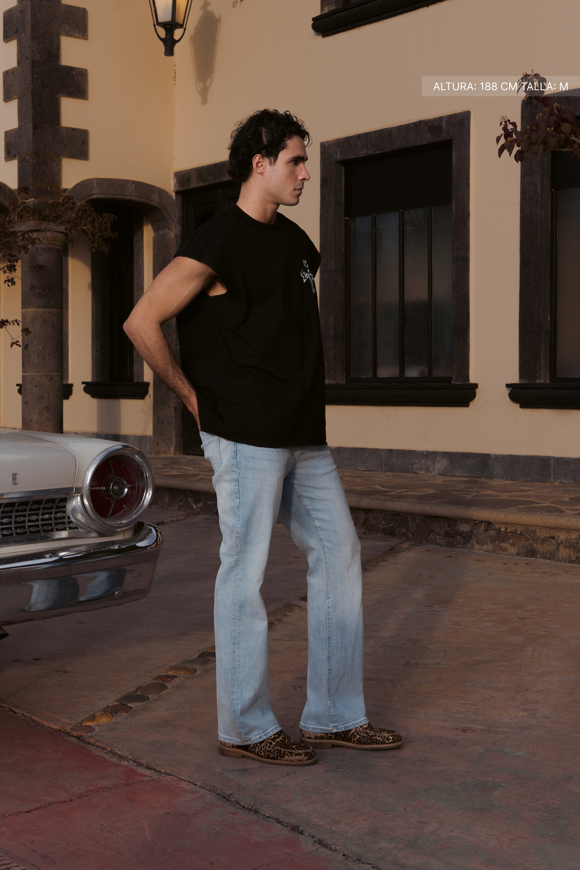 Letter Cross Tank Top Black