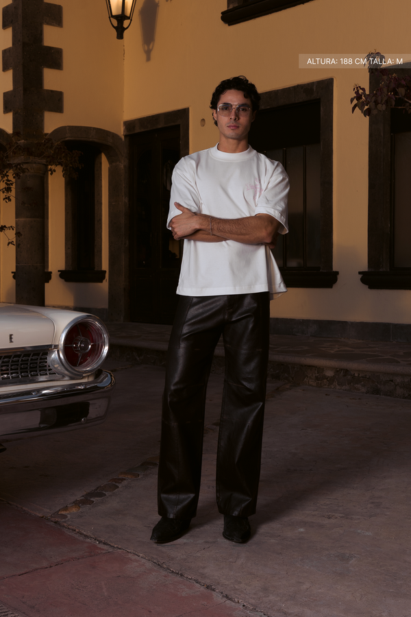 Letter Cross Tee Ivory