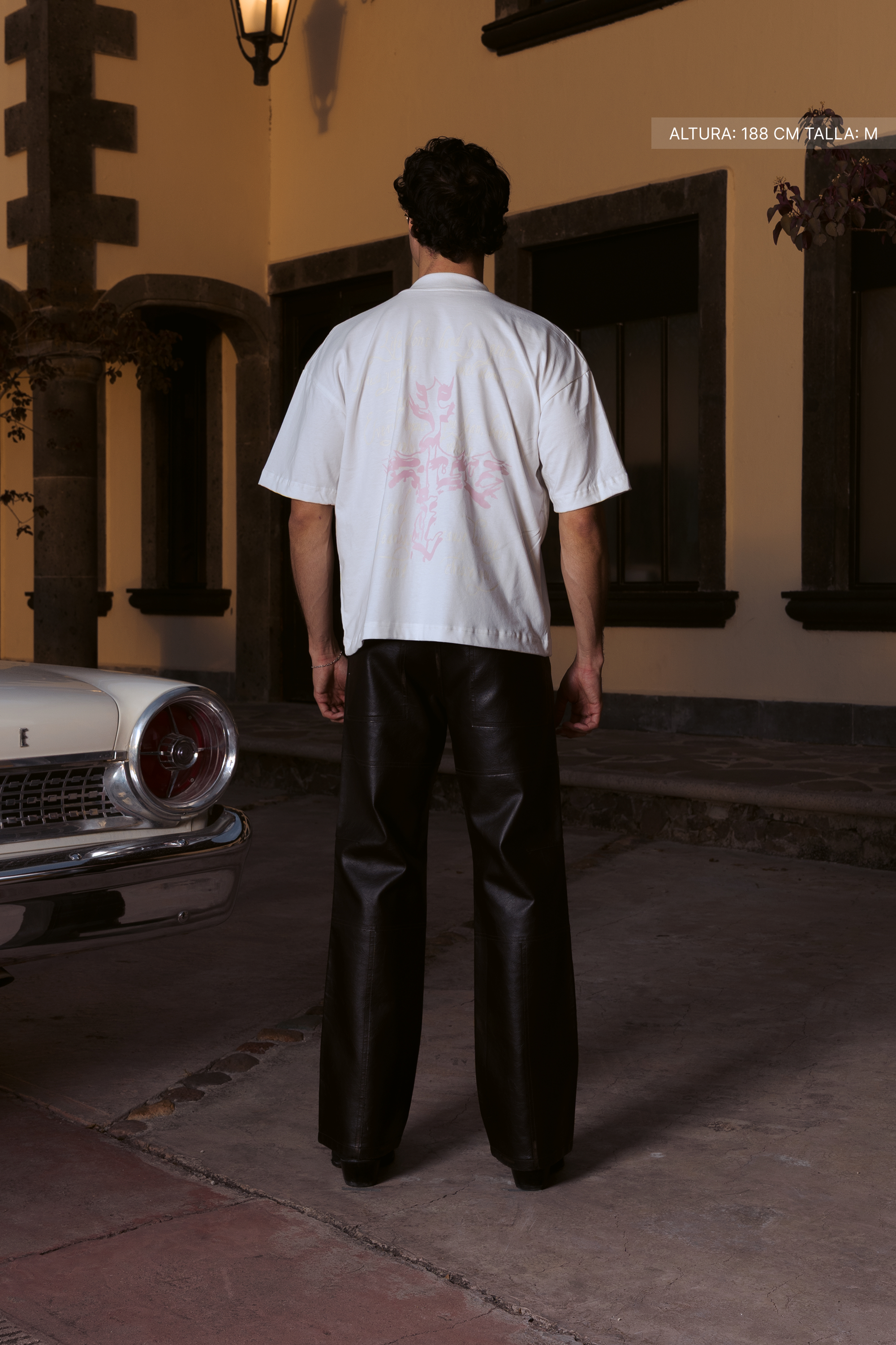 Letter Cross Tee Ivory