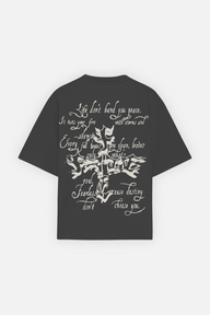 Letter Cross Tee Oxford Grey