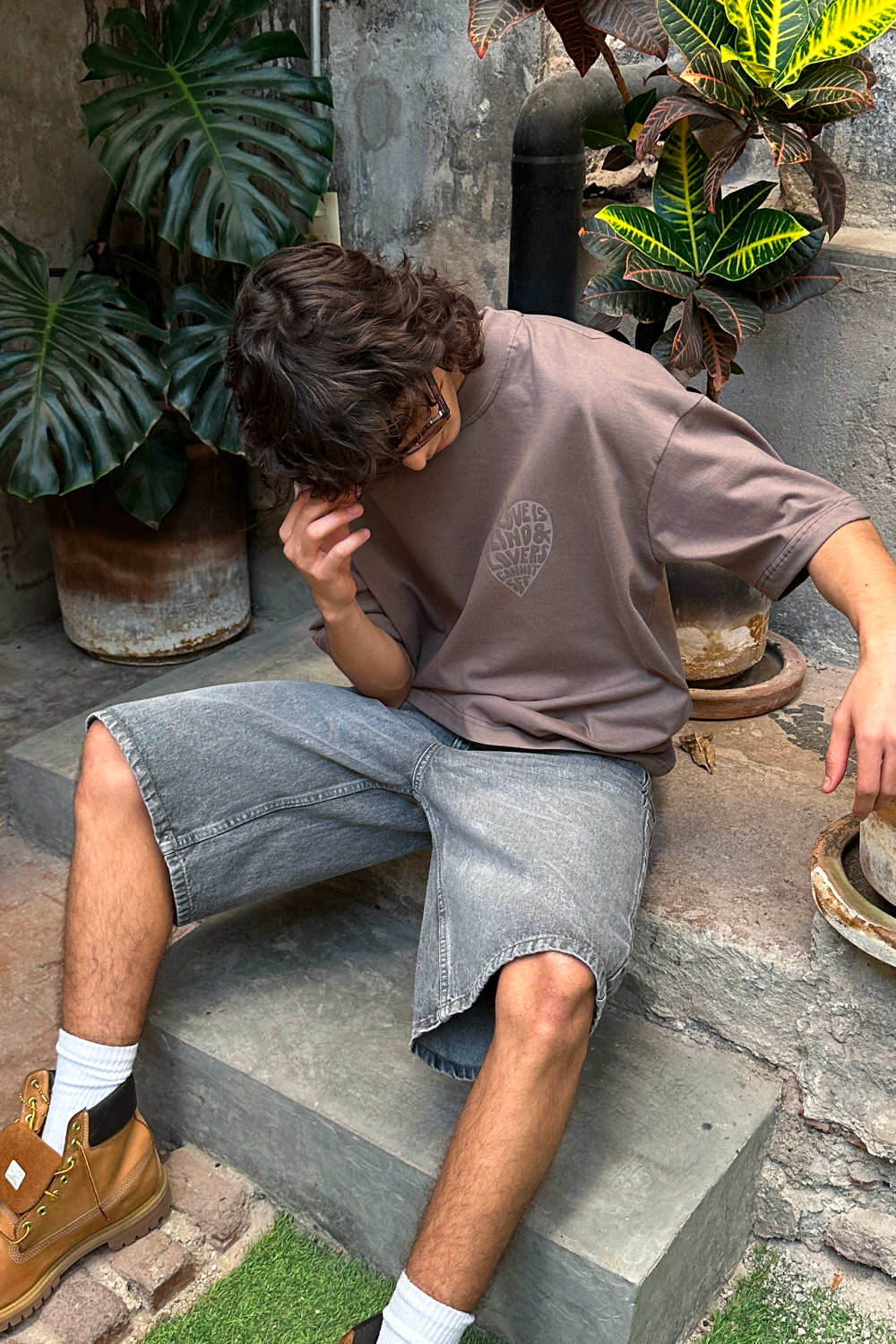 Love is Blind Tee Taupe