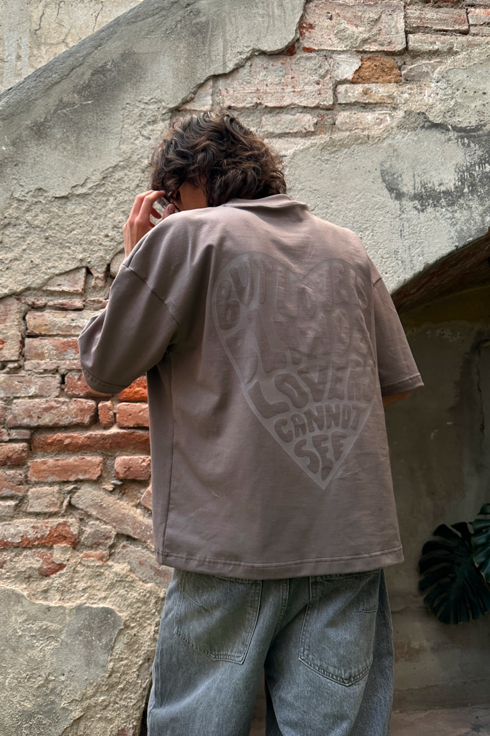 Love is Blind Tee Taupe