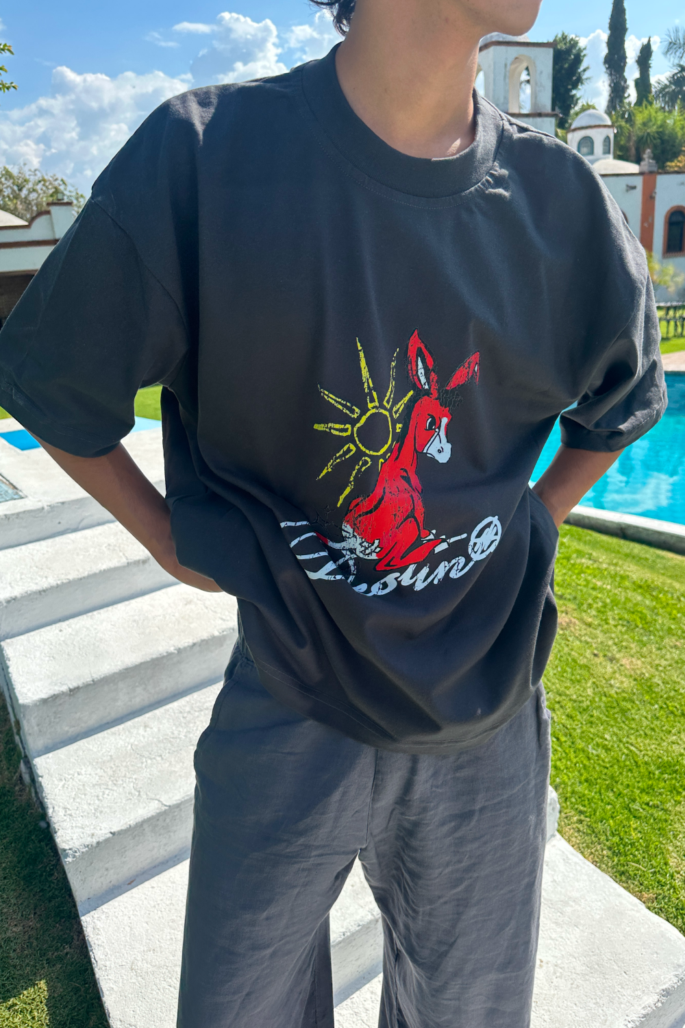 Tanned Donkey Tee Oxford Grey