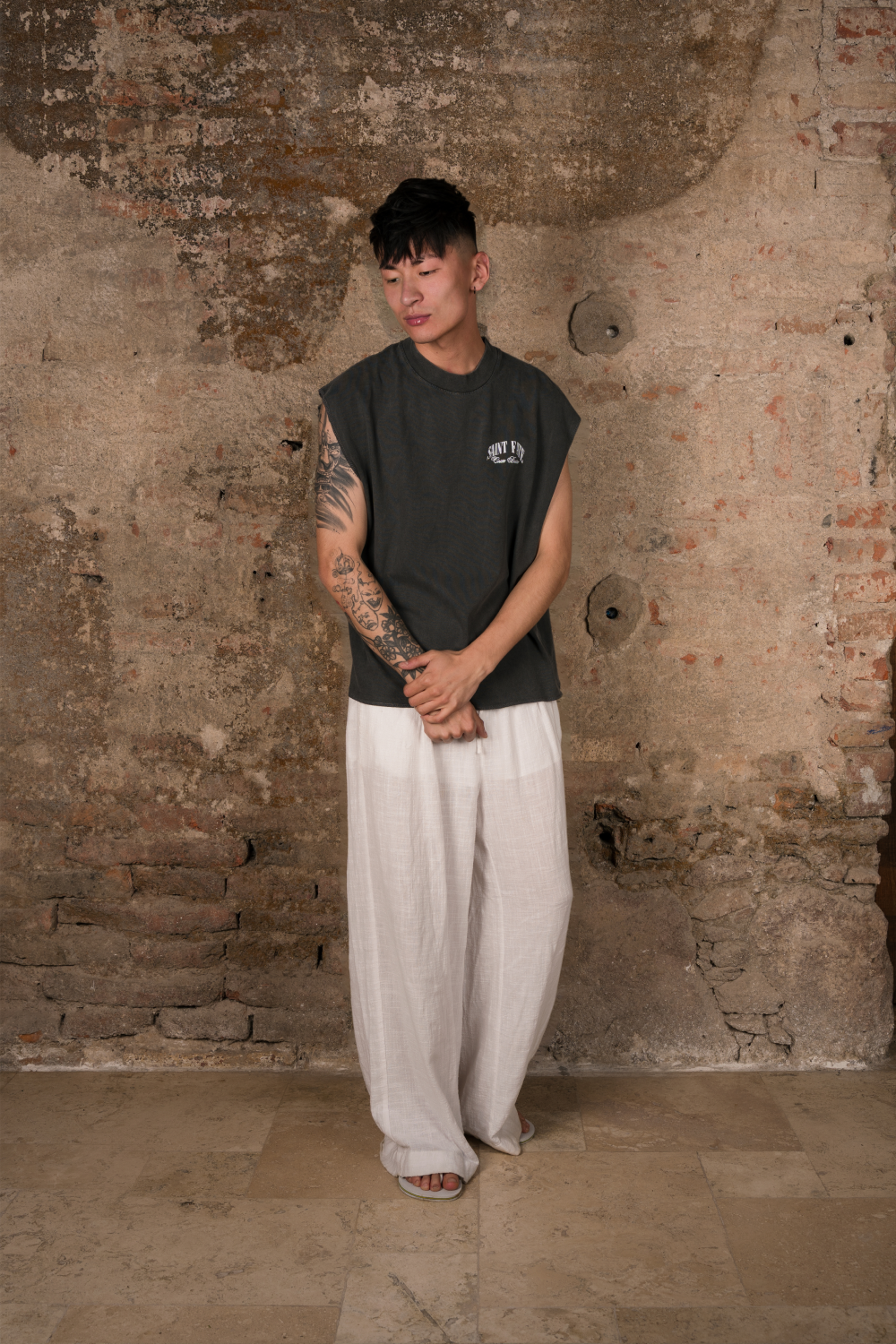 Drunk Frogs Tank Top Washed Grey