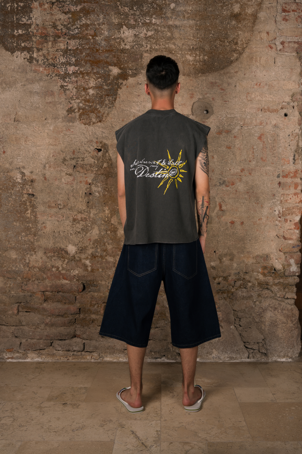 Tanned Donkey Tank Top Washed Grey