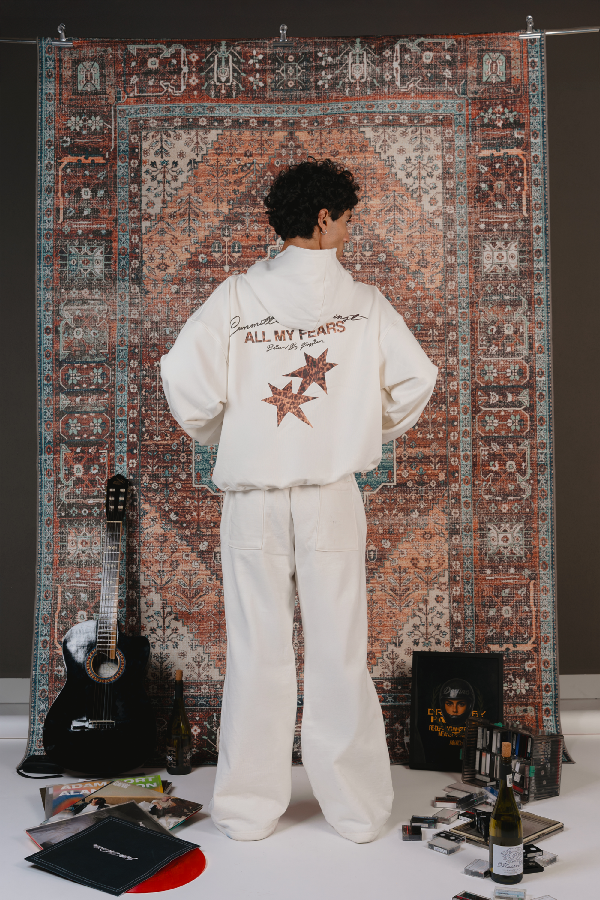 All My Fears Cheetah Hoodie Ivory