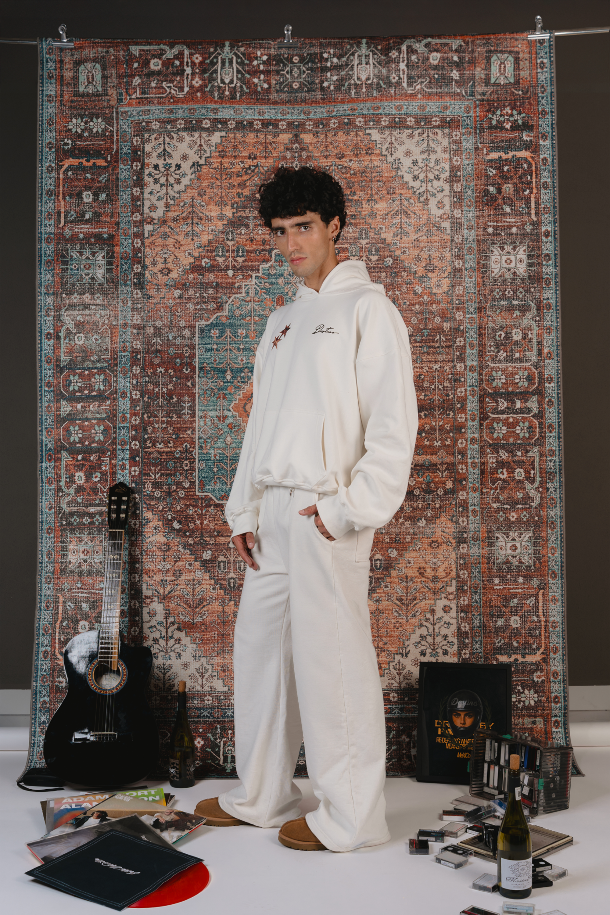 All My Fears Cheetah Hoodie Ivory