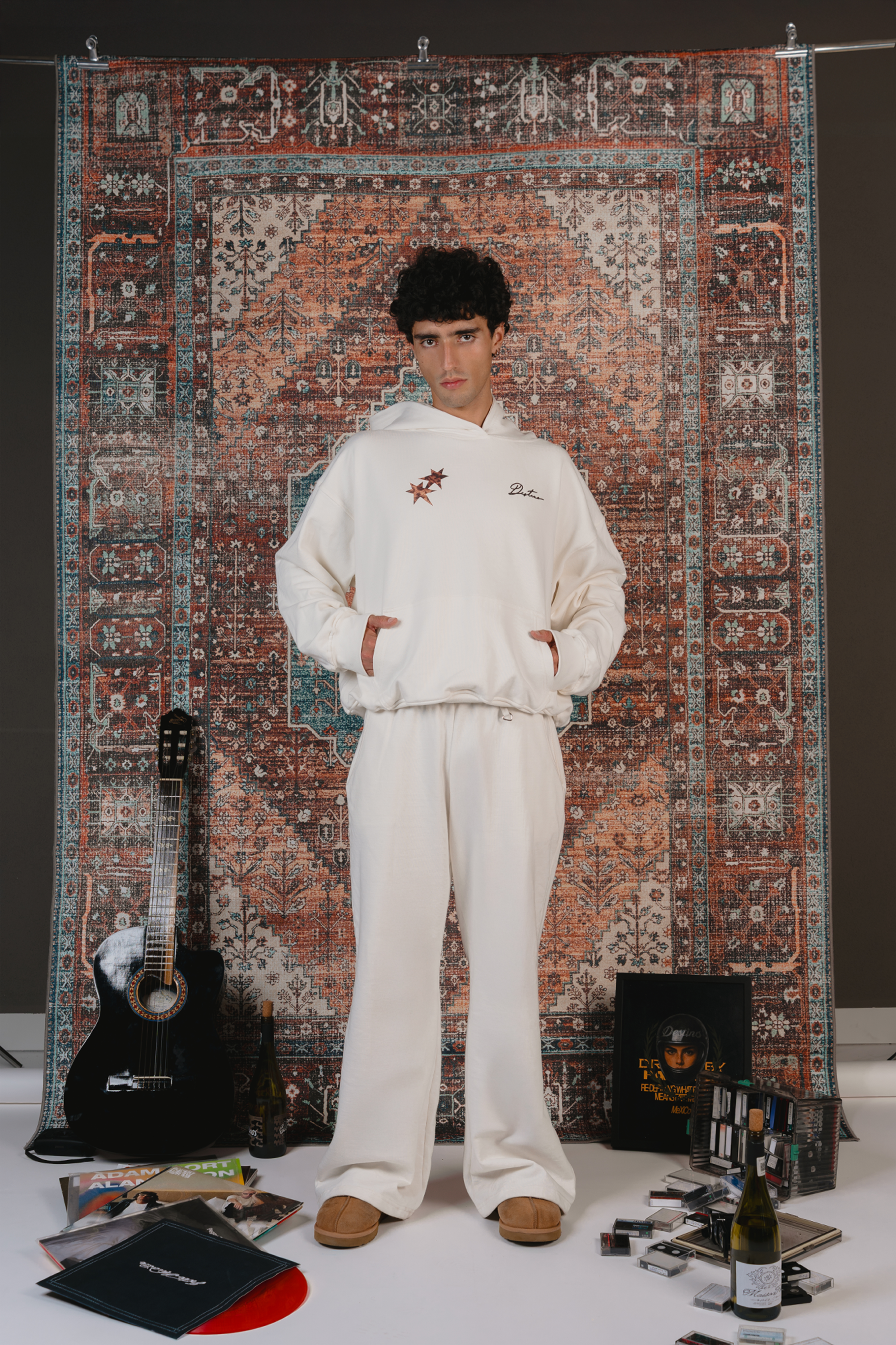 All My Fears Cheetah Hoodie Ivory