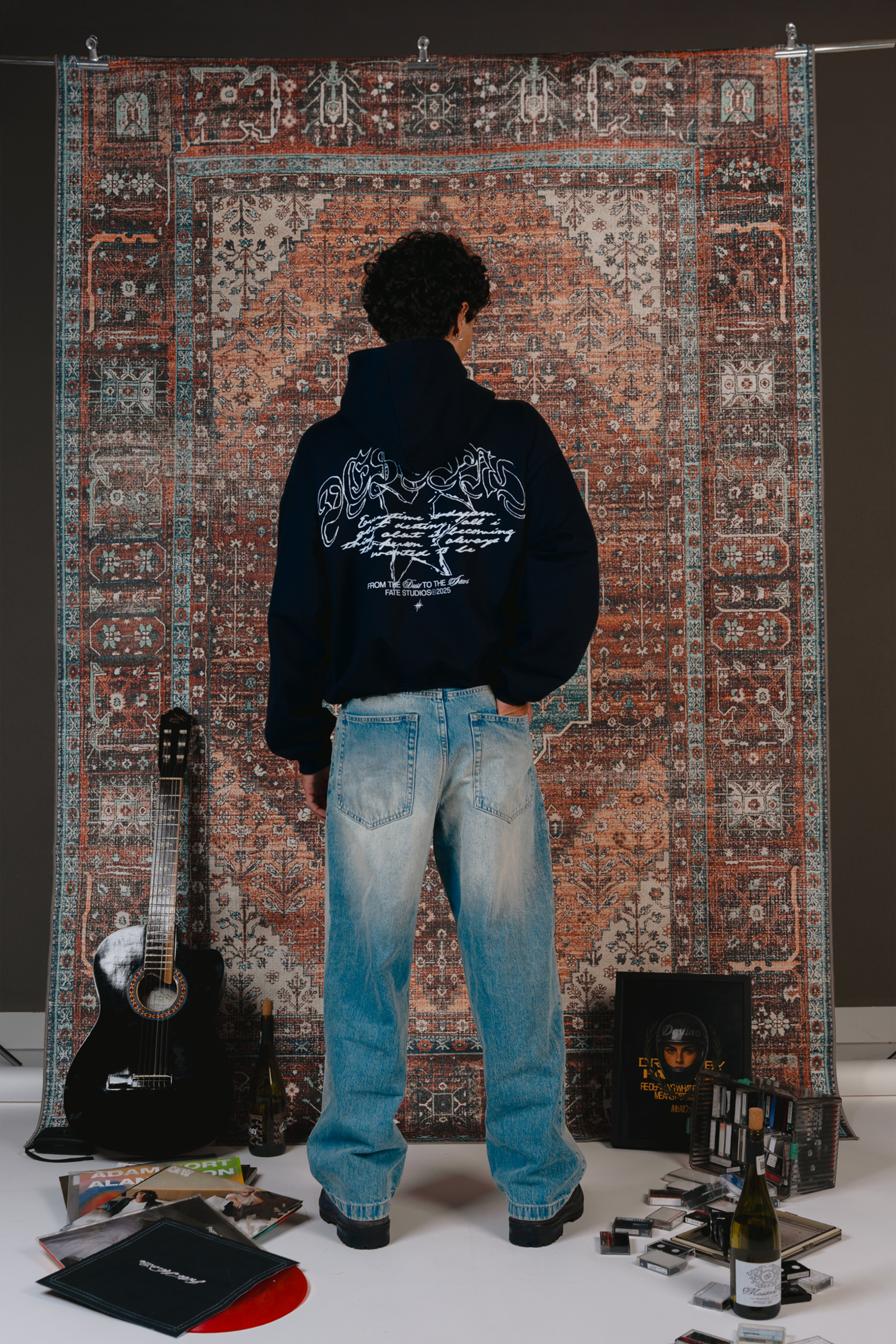 Gothic Sparks Hoodie Midnight Blue