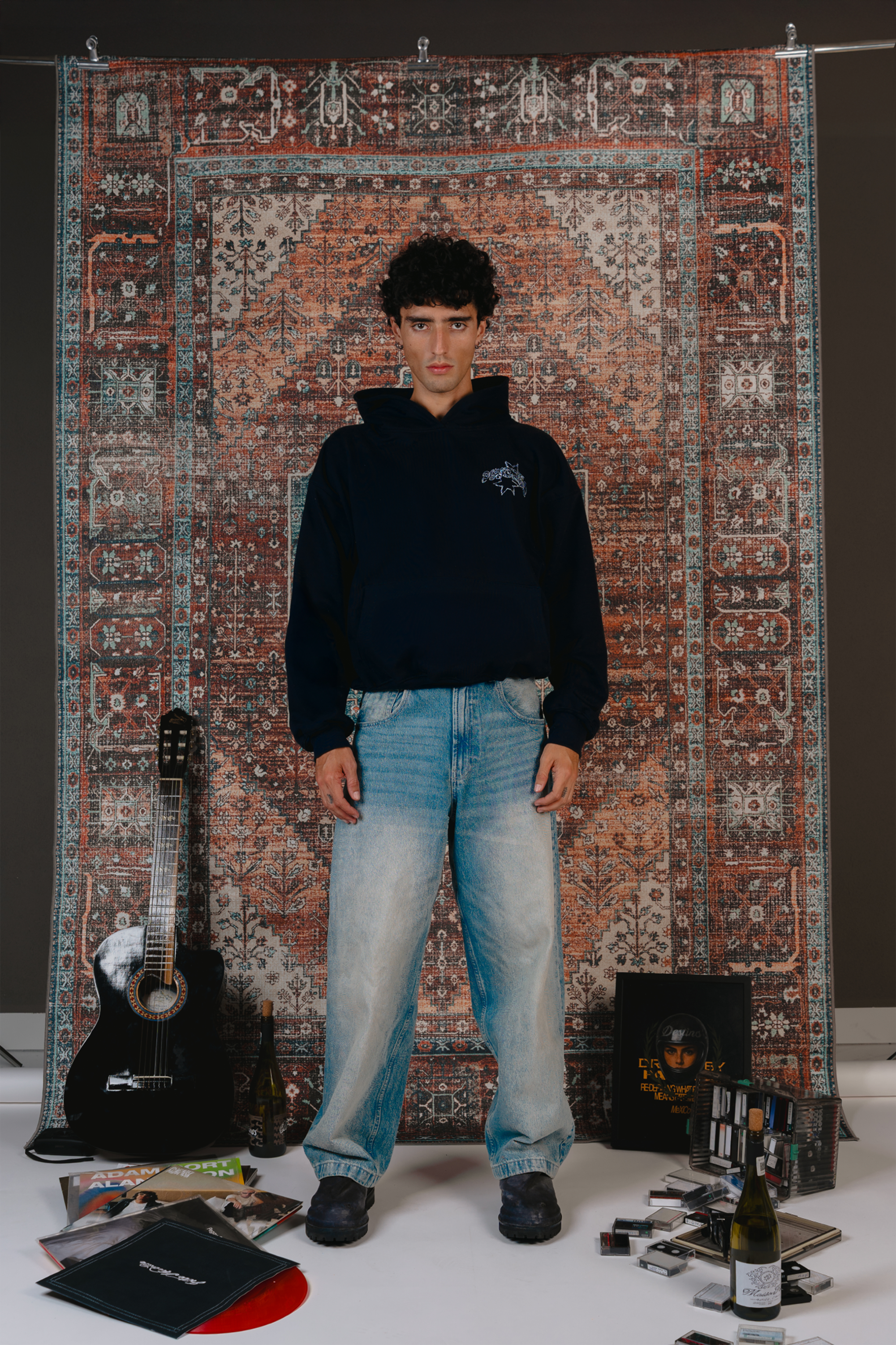 Gothic Sparks Hoodie Midnight Blue