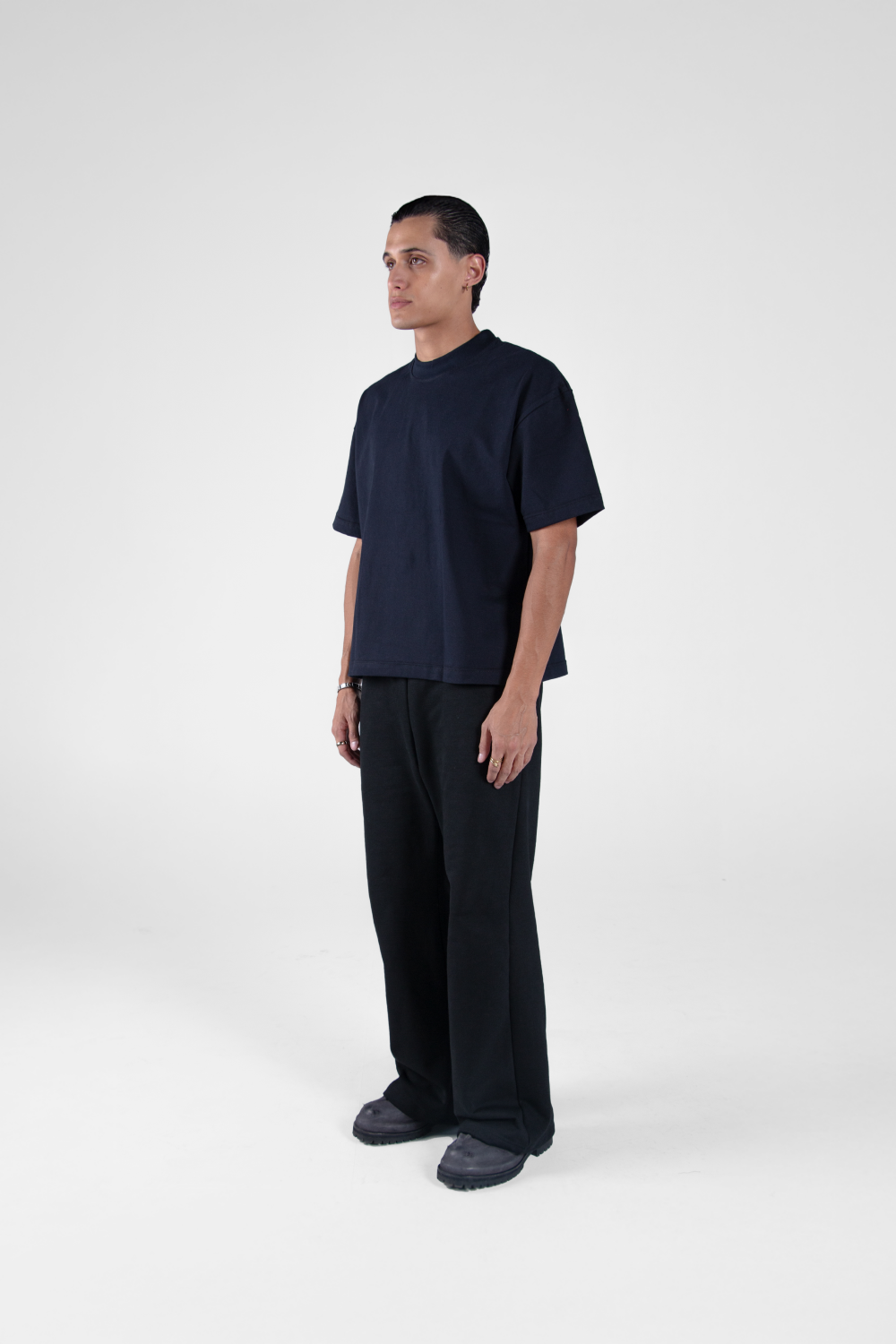 Boxy Tee Navy Blue 250 GSM