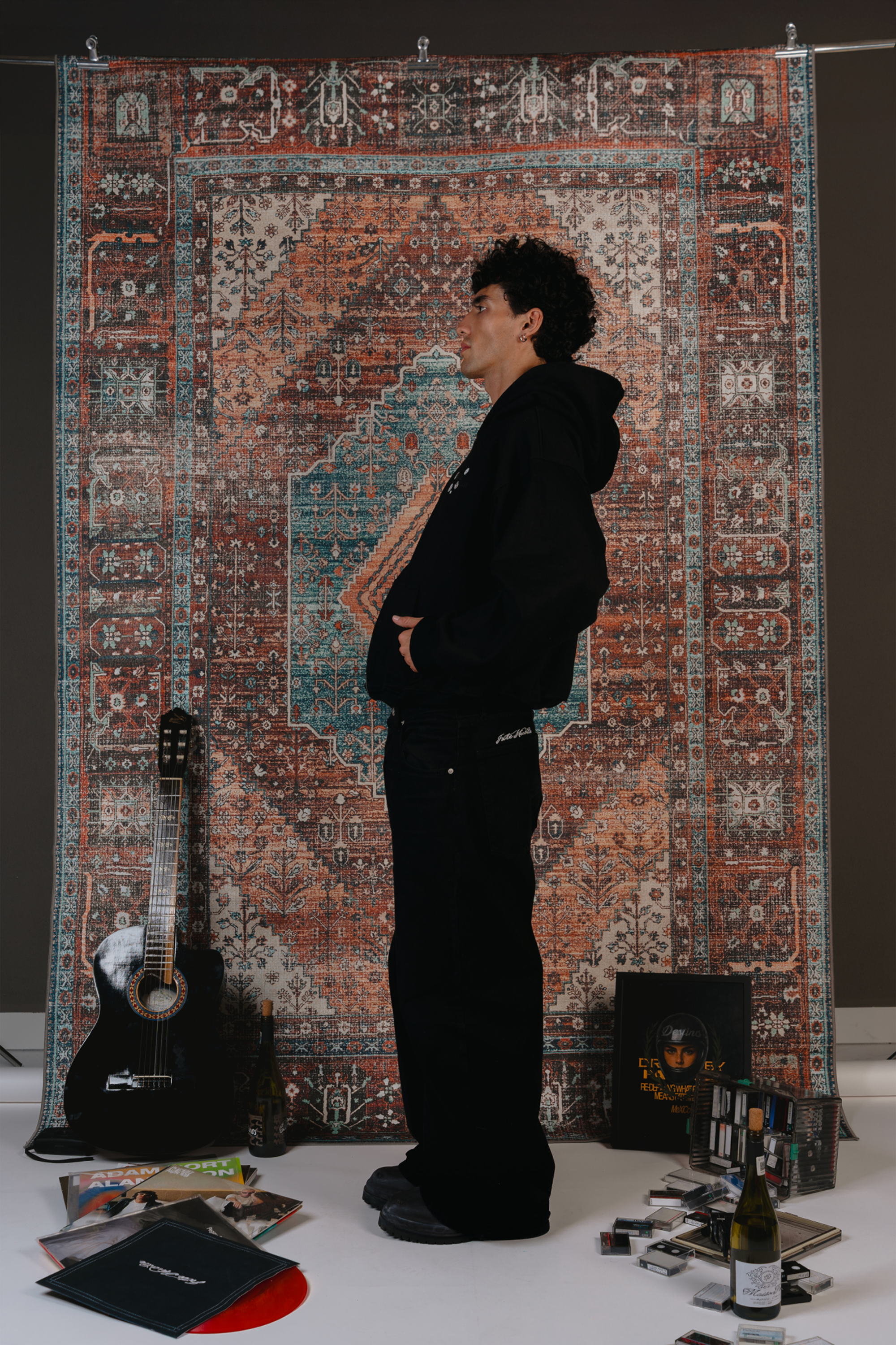 Dark Gems Zip Hoodie Vantablack