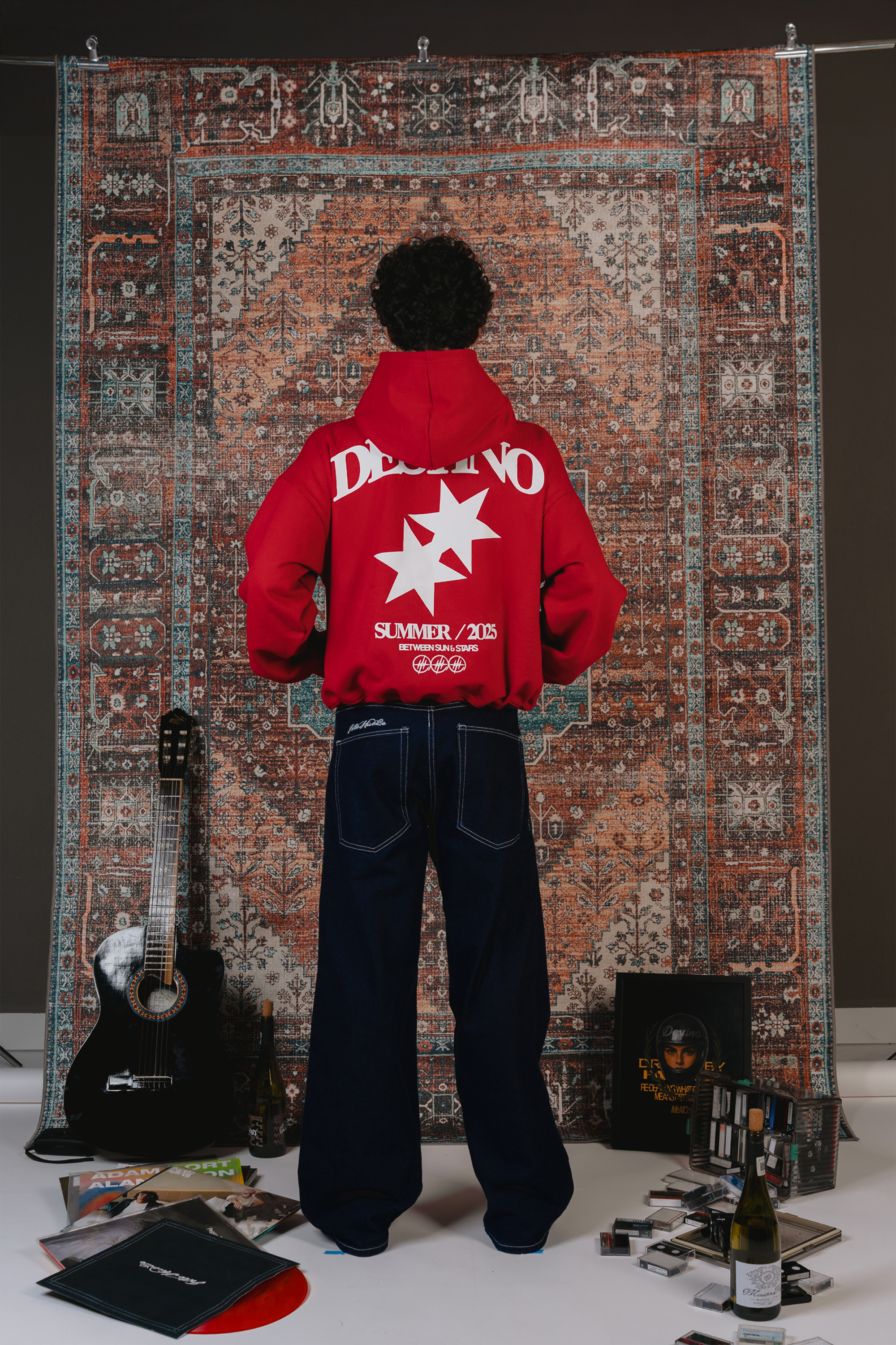 Double Spark Hoodie Cherry Red