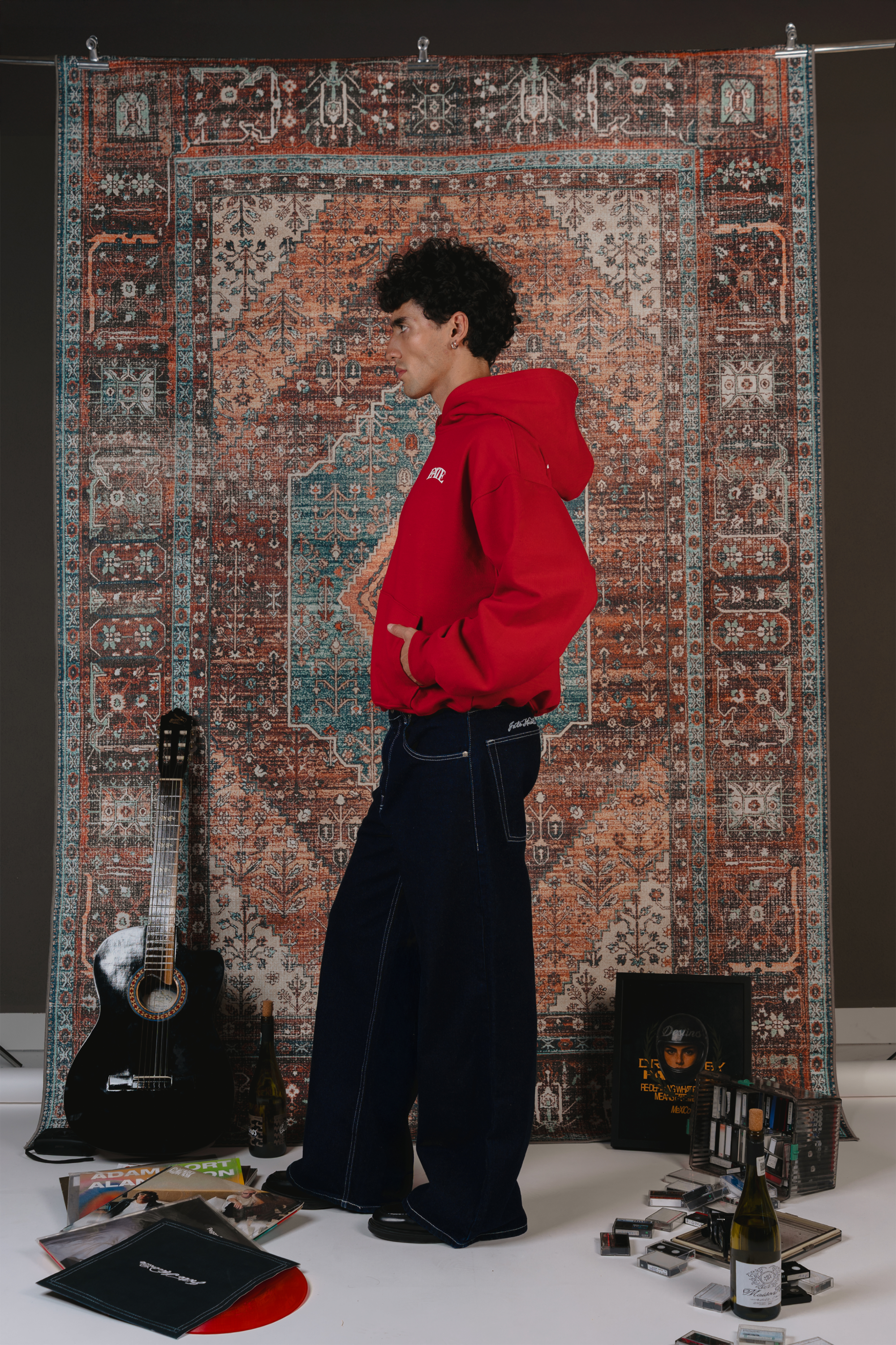 Double Spark Hoodie Cherry Red