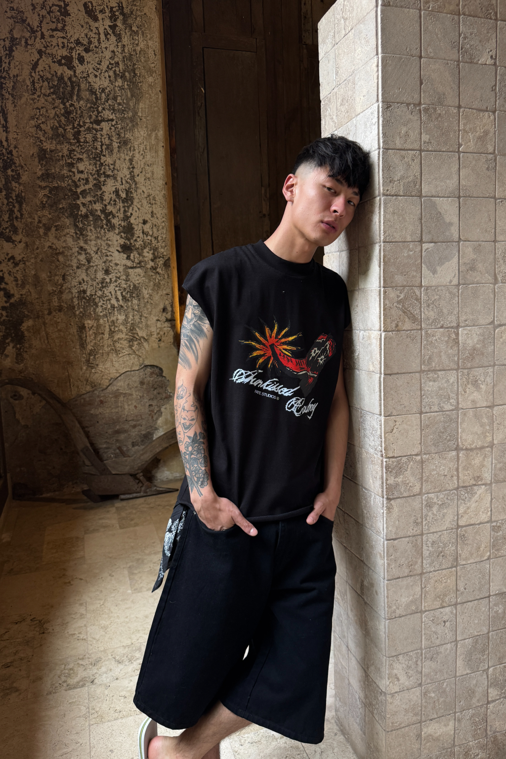 Sunkissed Cowboy Tank Top Black