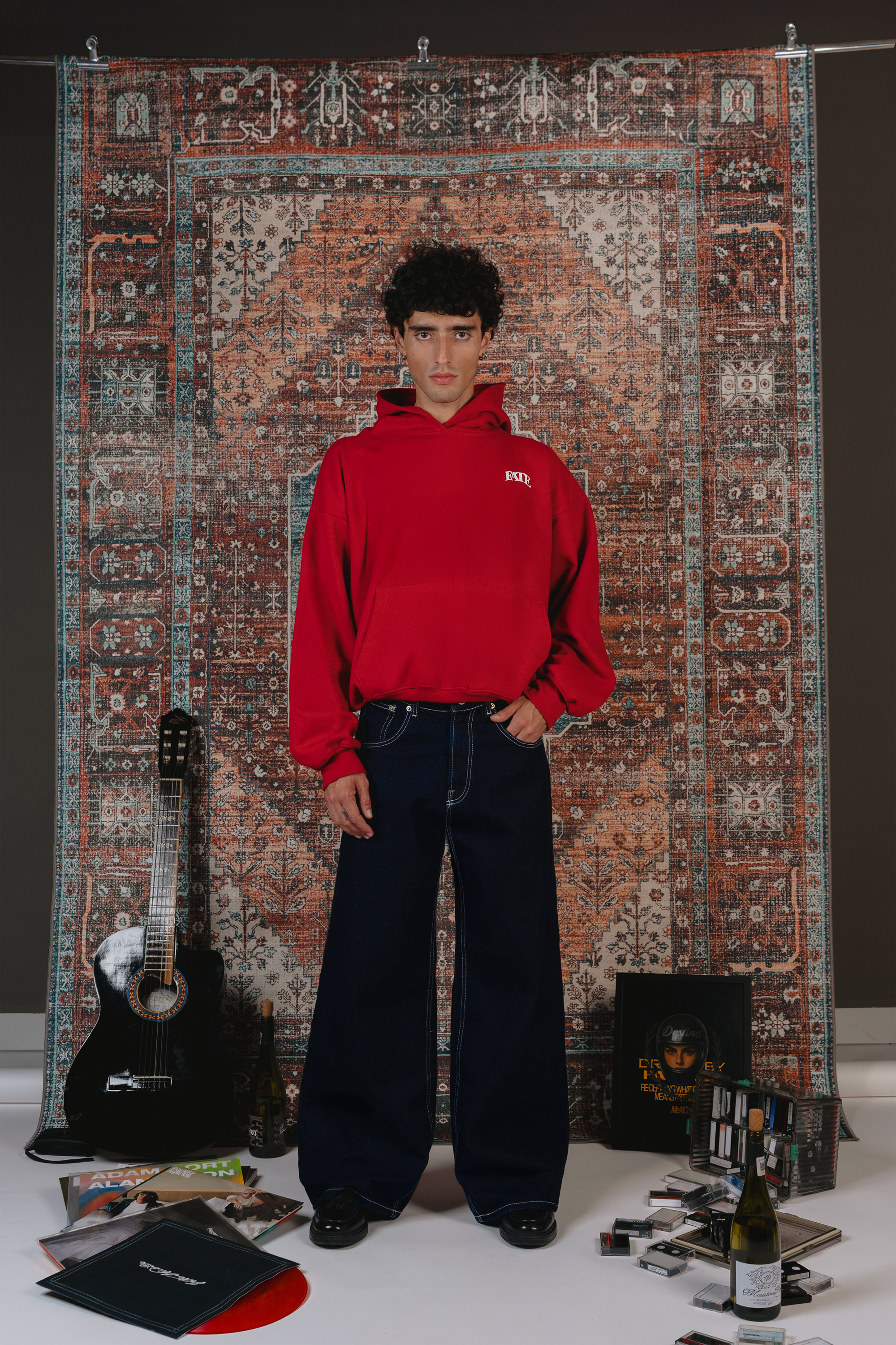 Double Spark Hoodie Cherry Red