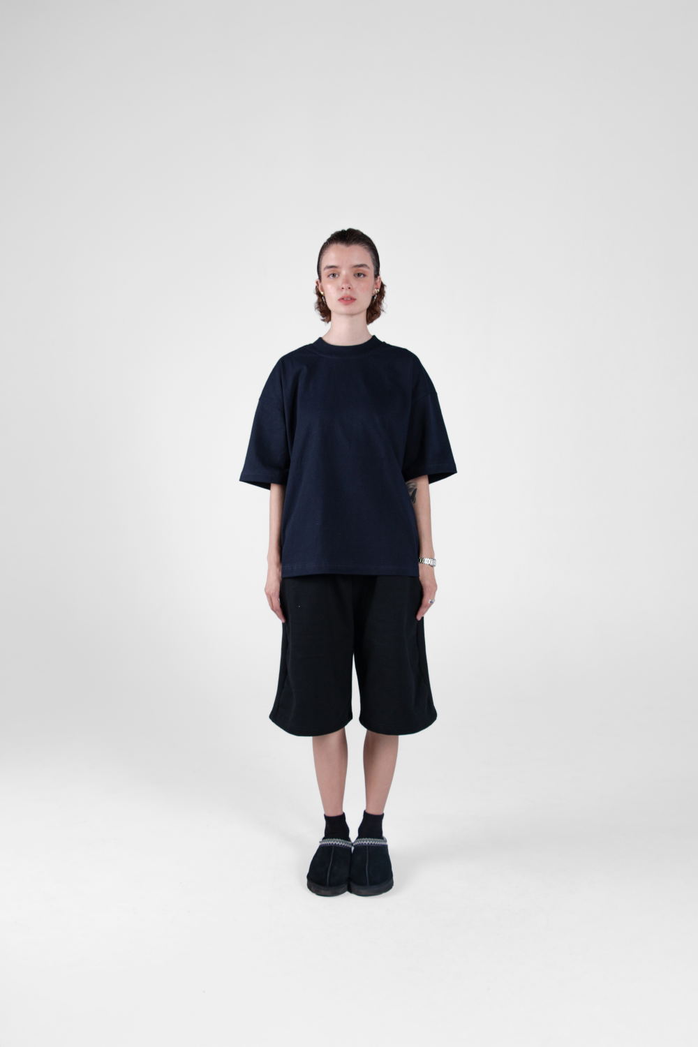 Boxy Tee Navy Blue 250 GSM