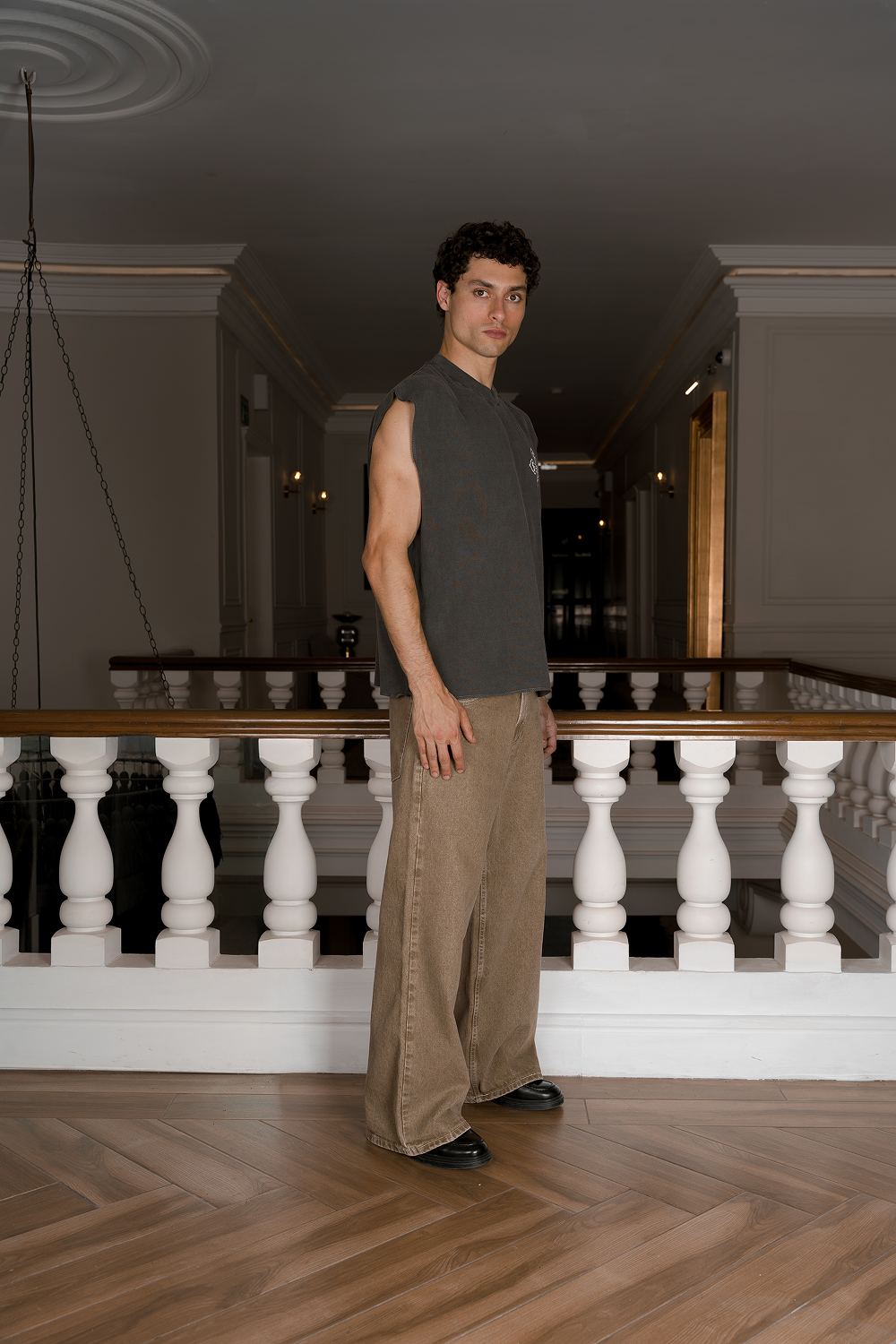 Cross Of Fate Tank Top Washed Grey