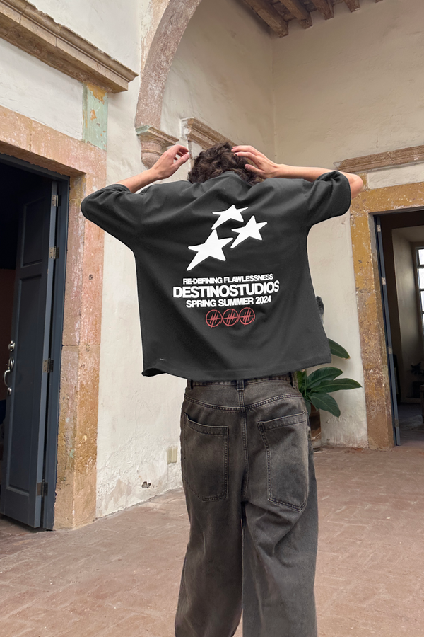 Triple Star Tee Oxford Grey