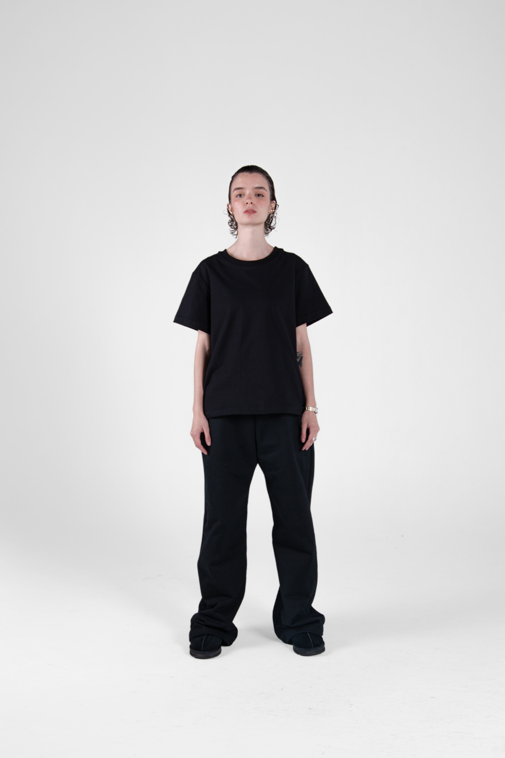 Crop Tee Black 250 GSM