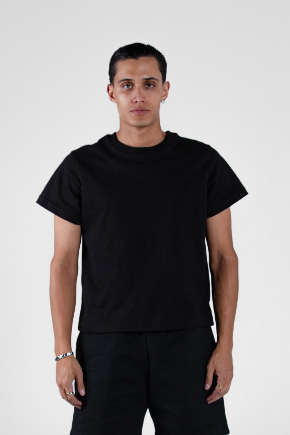 Crop Tee Black 250 GSM
