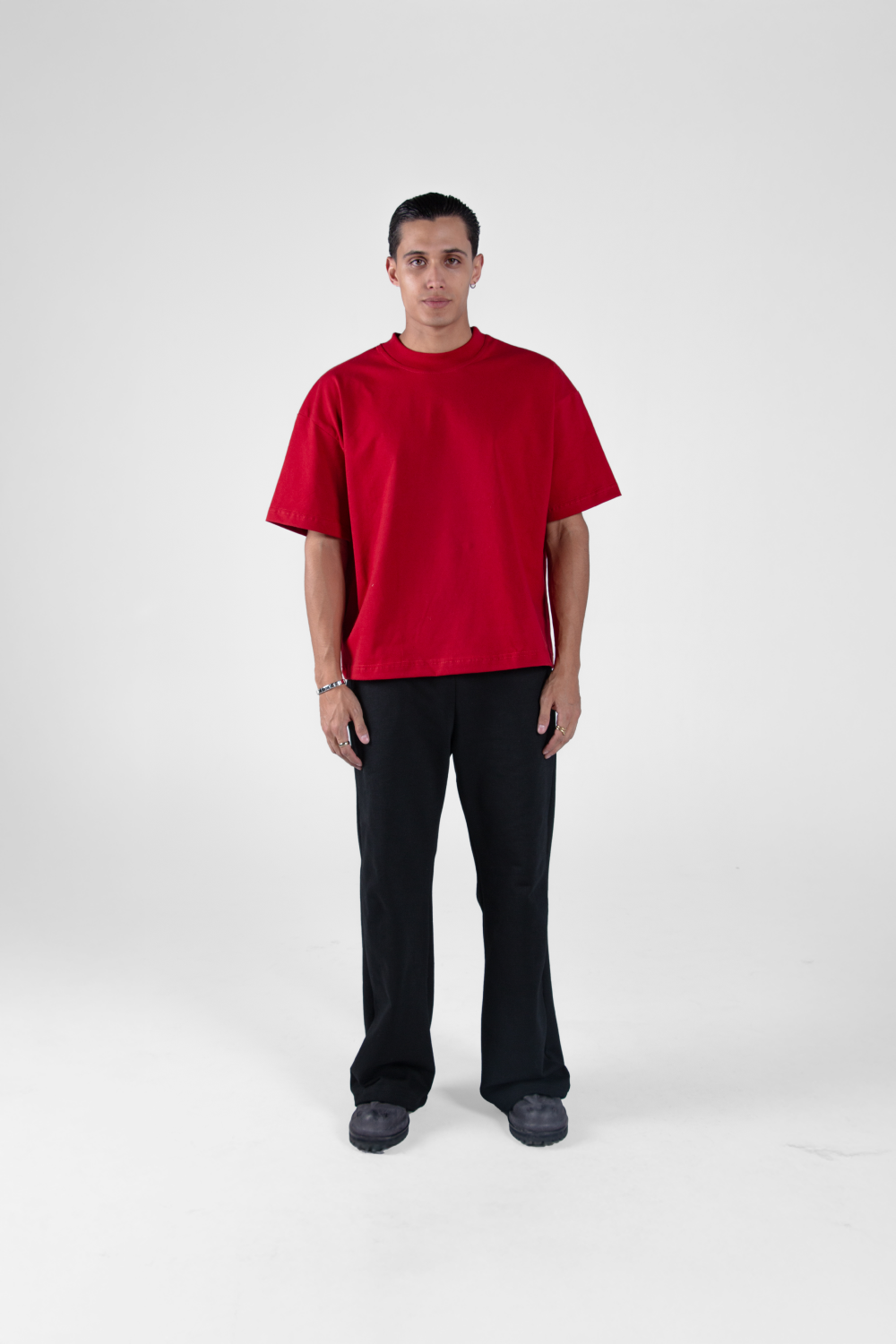 Boxy Tee Red 250 GSM