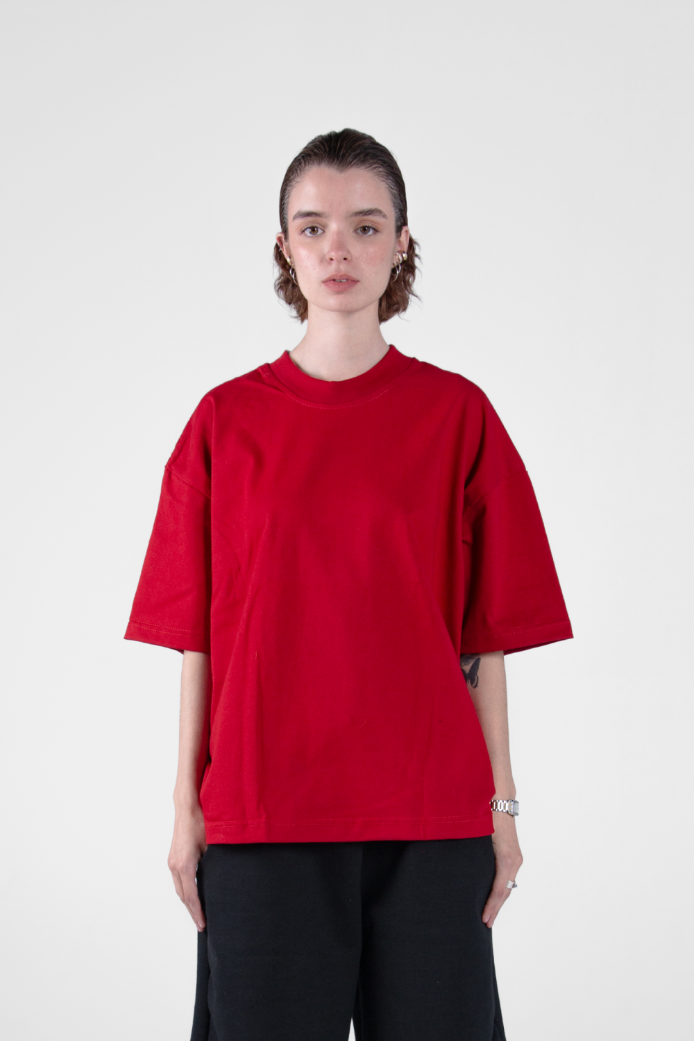 Boxy Tee Red 250 GSM