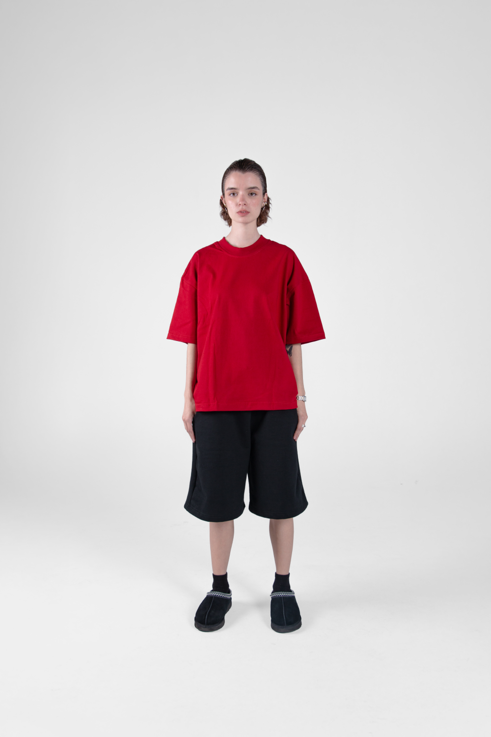 Boxy Tee Red 250 GSM