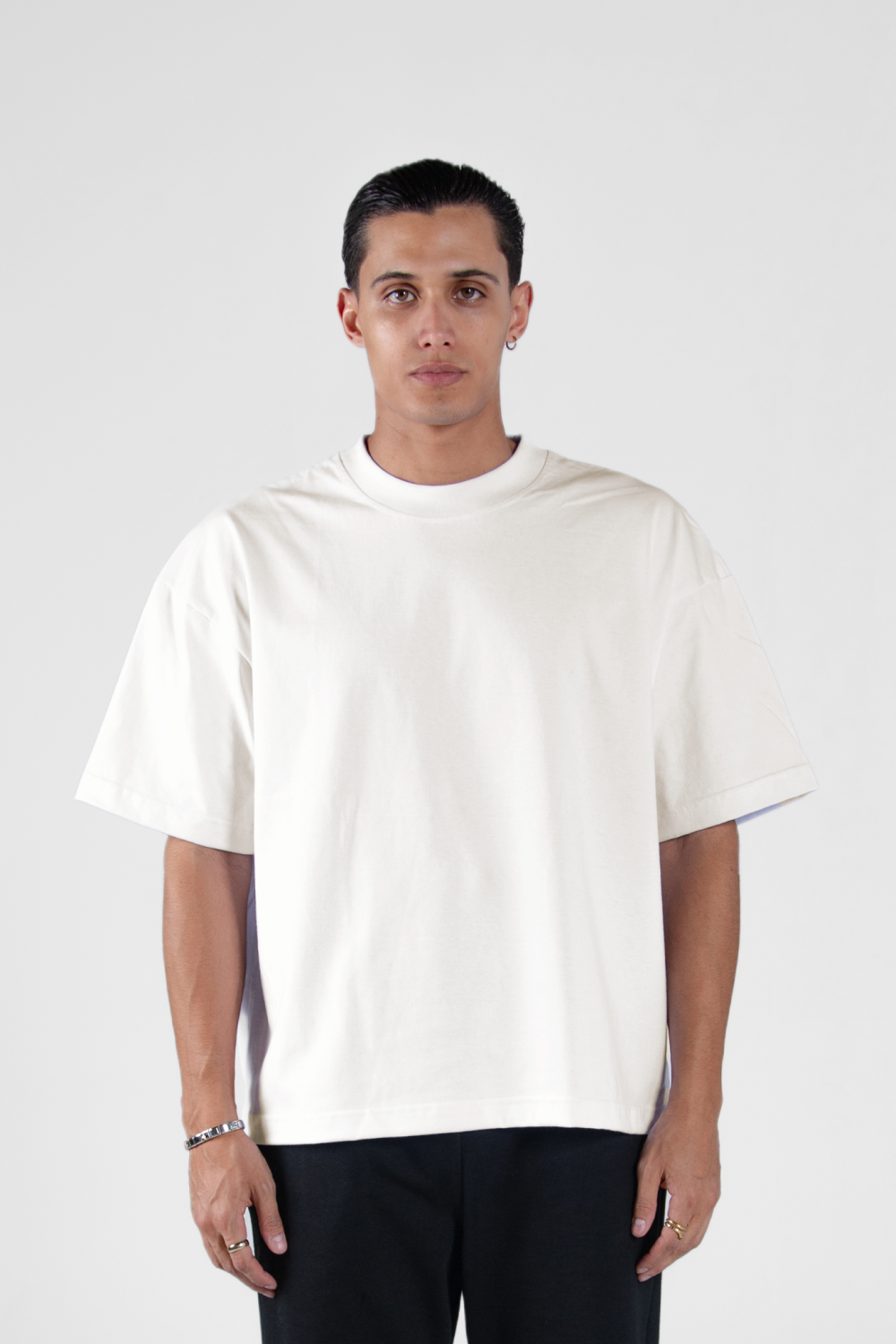 Boxy Tee Ivory 250 GSM