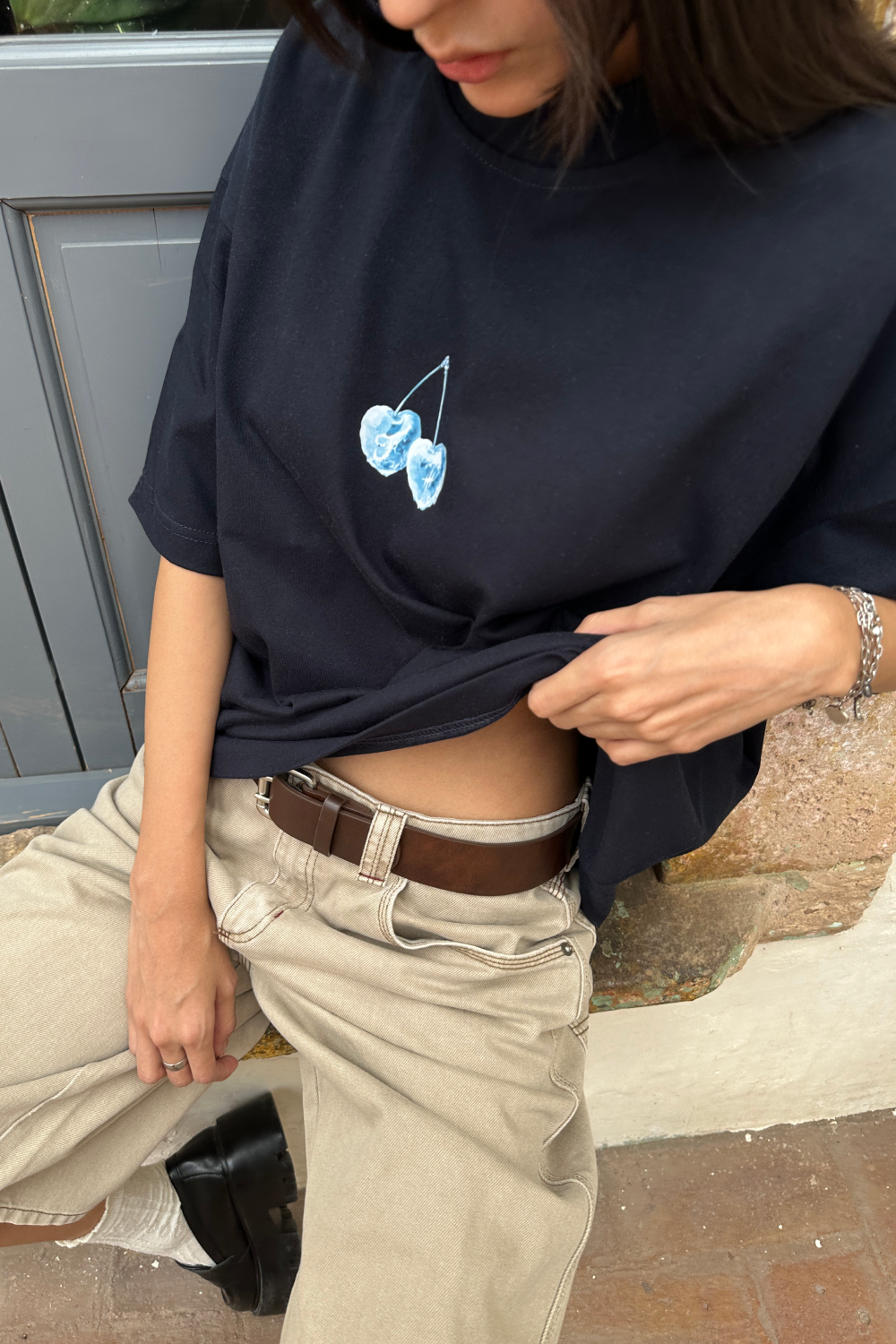 Cold Hearts Tee Navy Blue