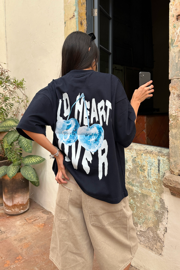 Cold Hearts Tee Navy Blue
