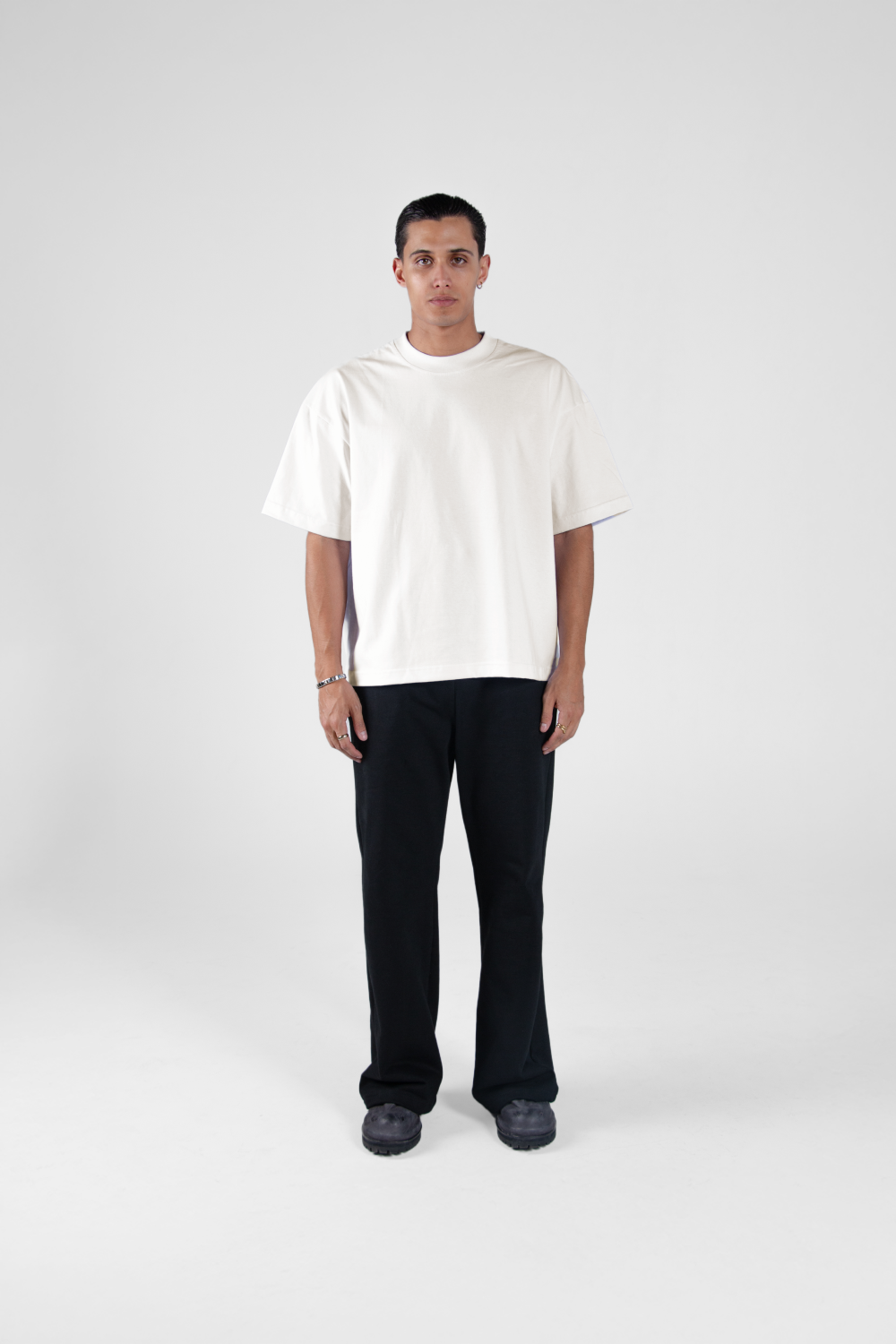 Boxy Tee Ivory 250 GSM