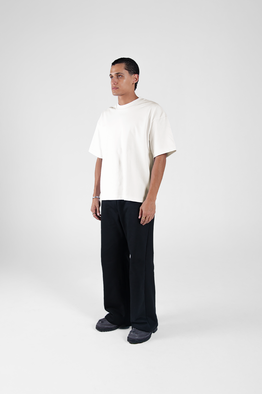 Boxy Tee Ivory 250 GSM